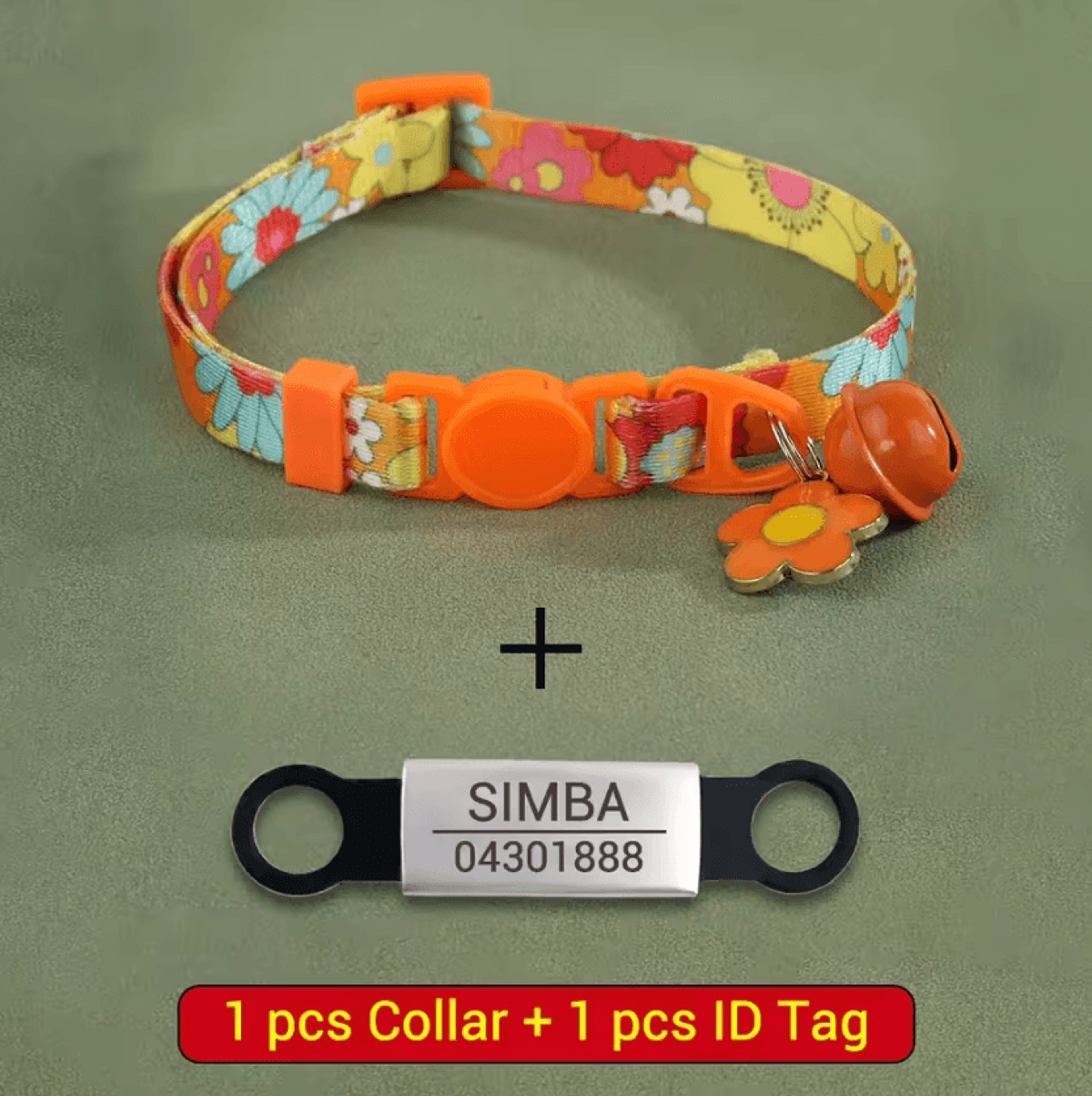 SafeTag Personalized Cat Collar With Engraved ID  Bell 3