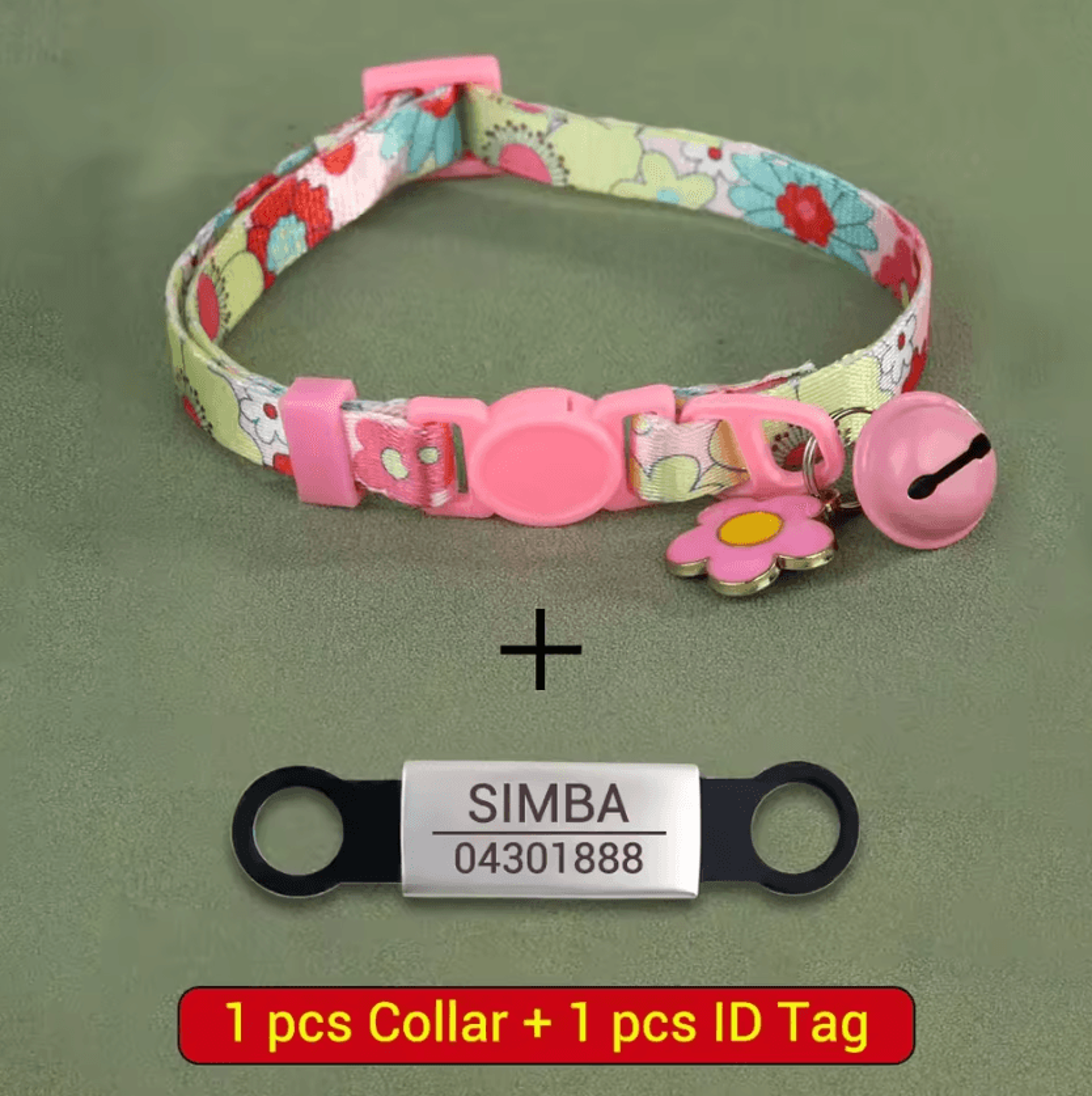SafeTag Personalized Cat Collar With Engraved ID  Bell 4