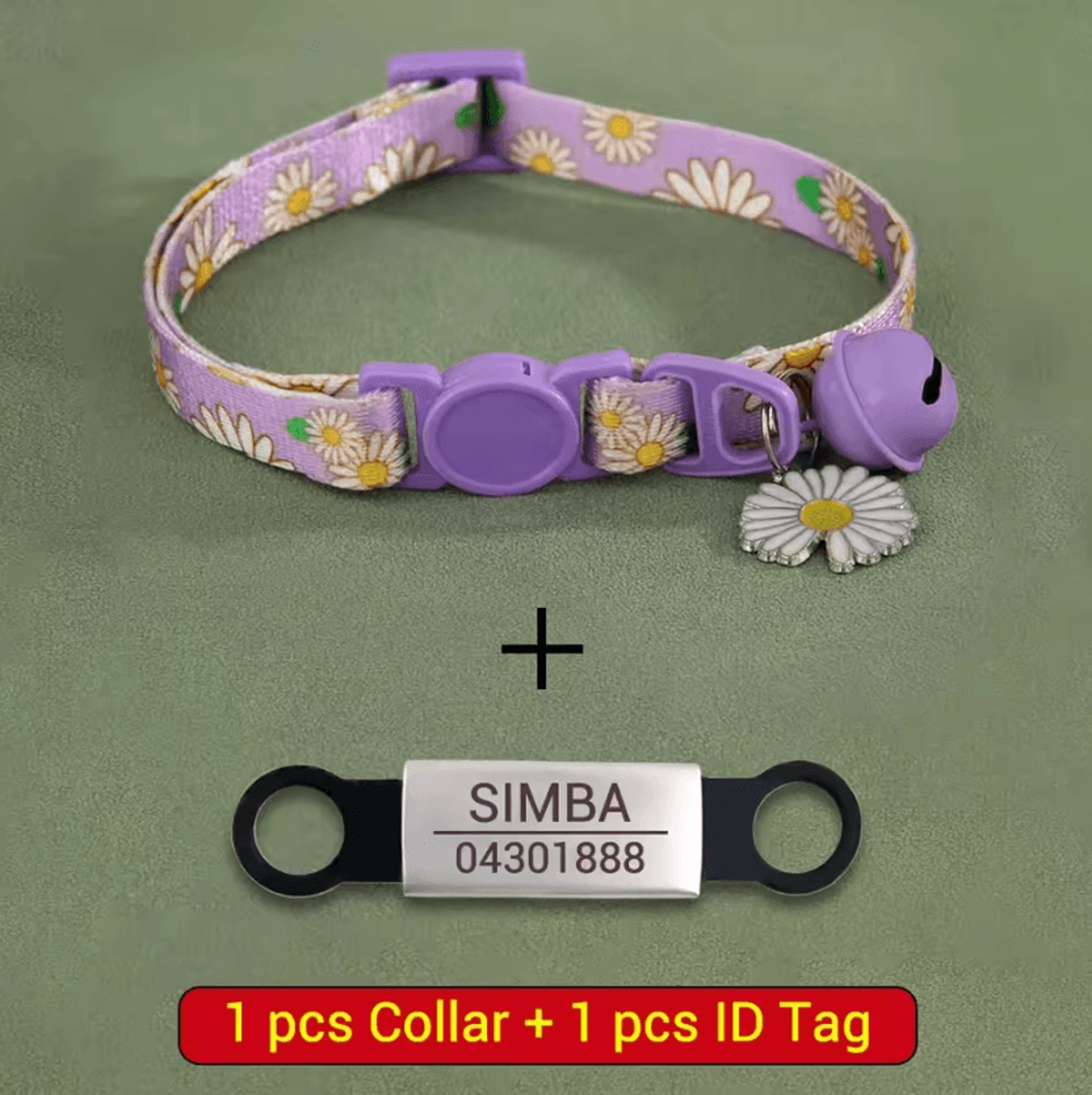 SafeTag Personalized Cat Collar With Engraved ID  Bell 7