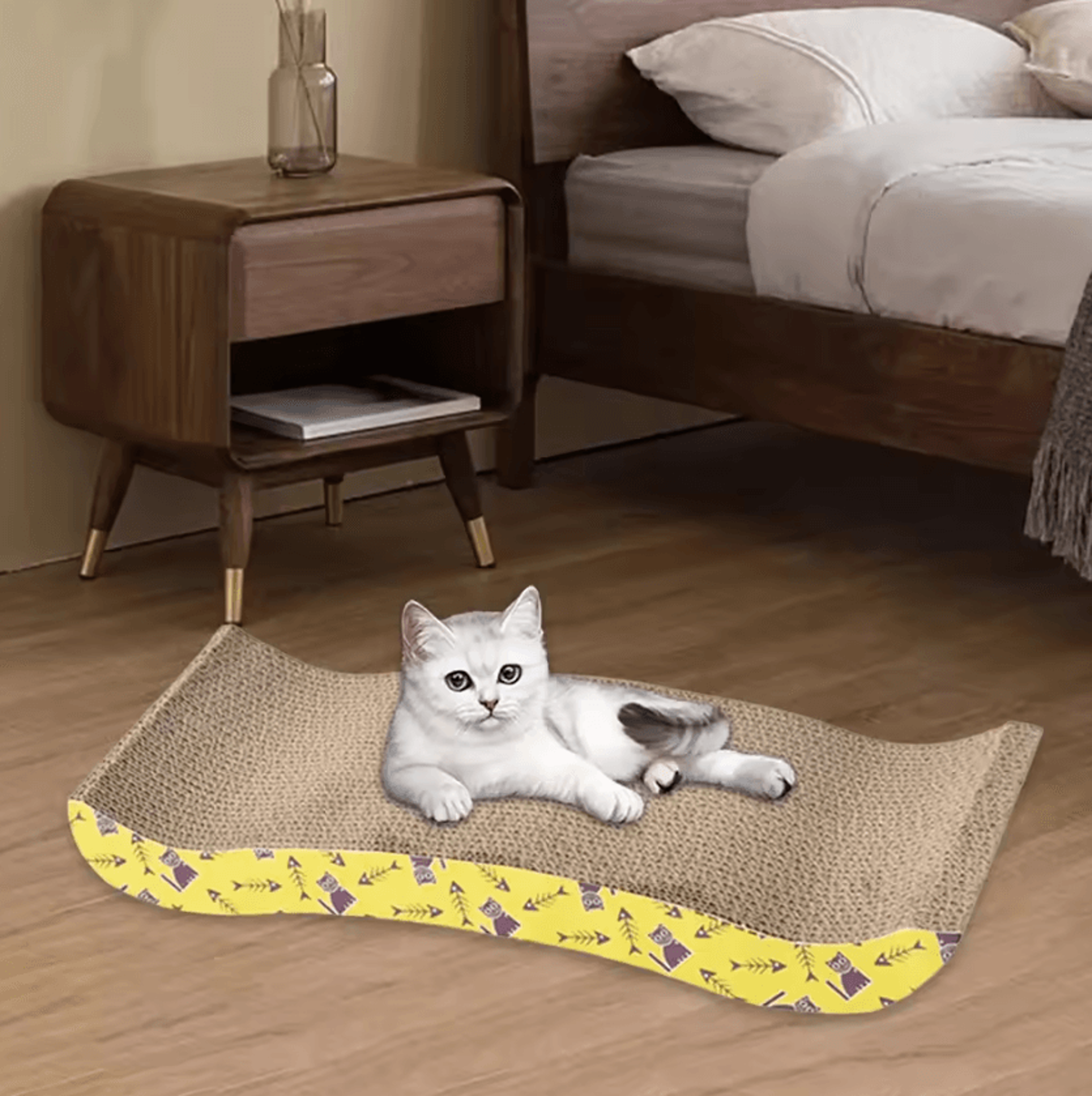 ScratchNest Cardboard Cat Scratcher Bed  Lounger 4
