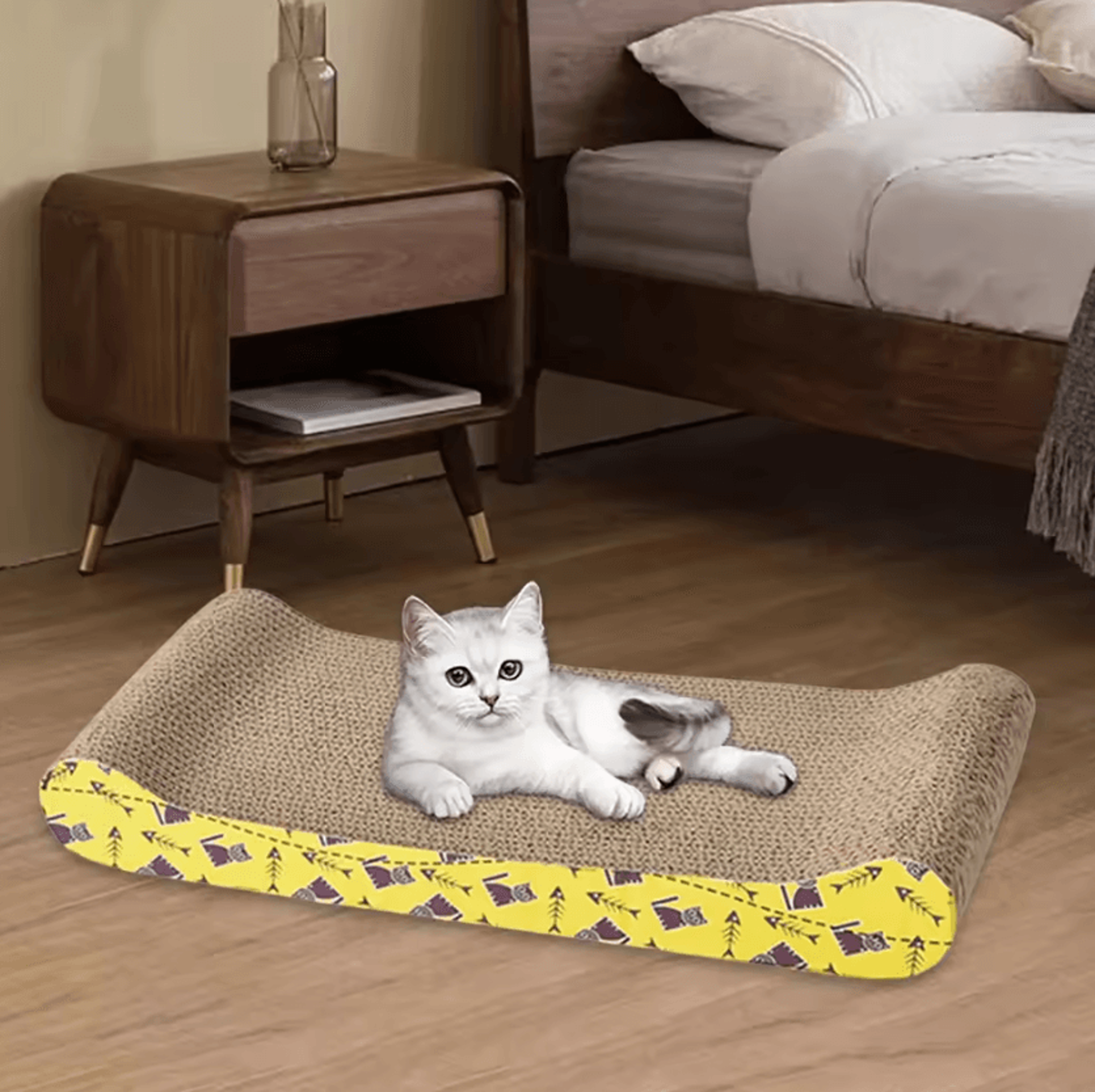 ScratchNest Cardboard Cat Scratcher Bed  Lounger 5