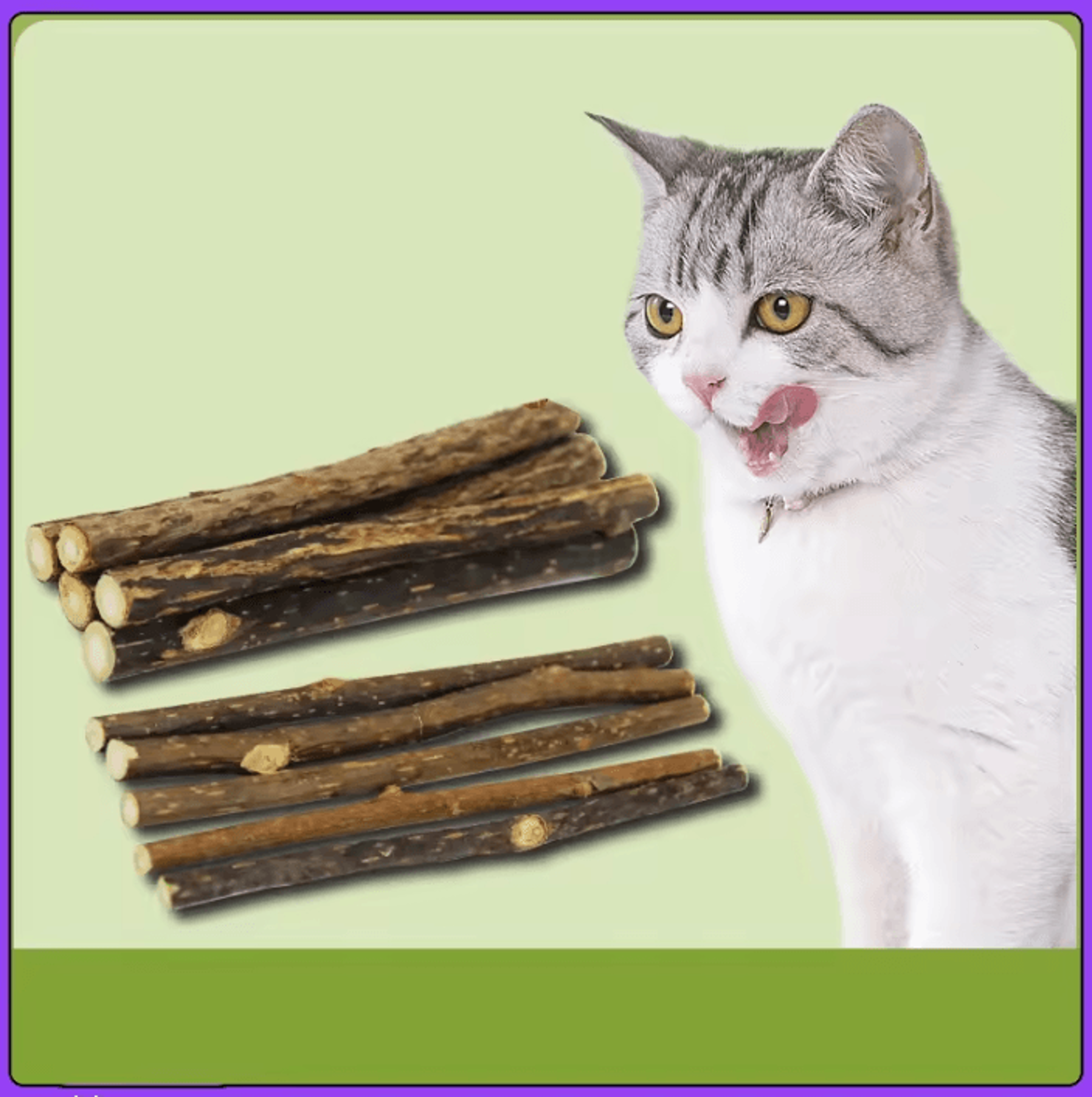 silvervine natural cat chew sticks for dental health & play