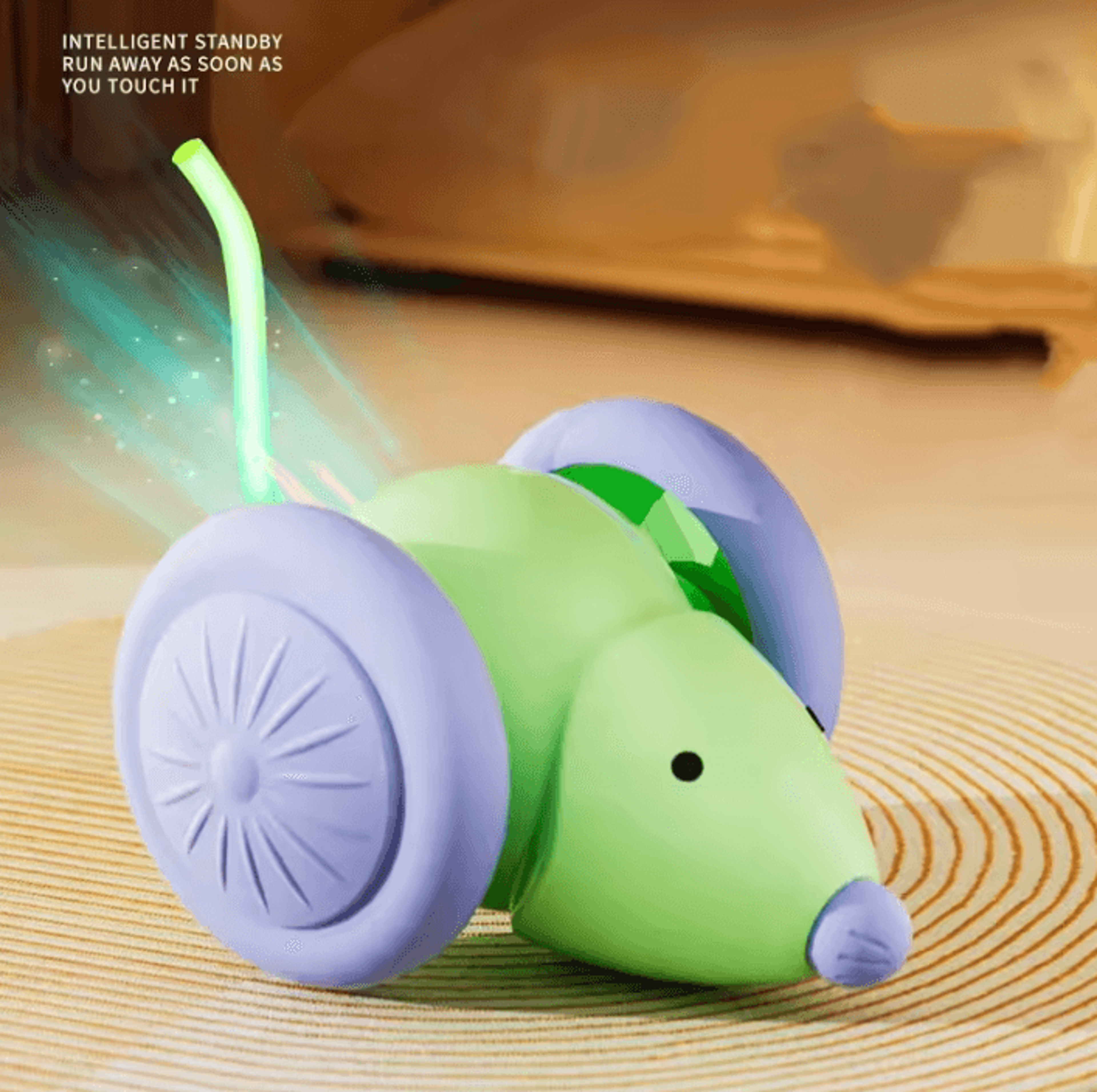 ZoomMouse Electric Interactive Cat Toy Car With Smart Obstacle Avoidance 4