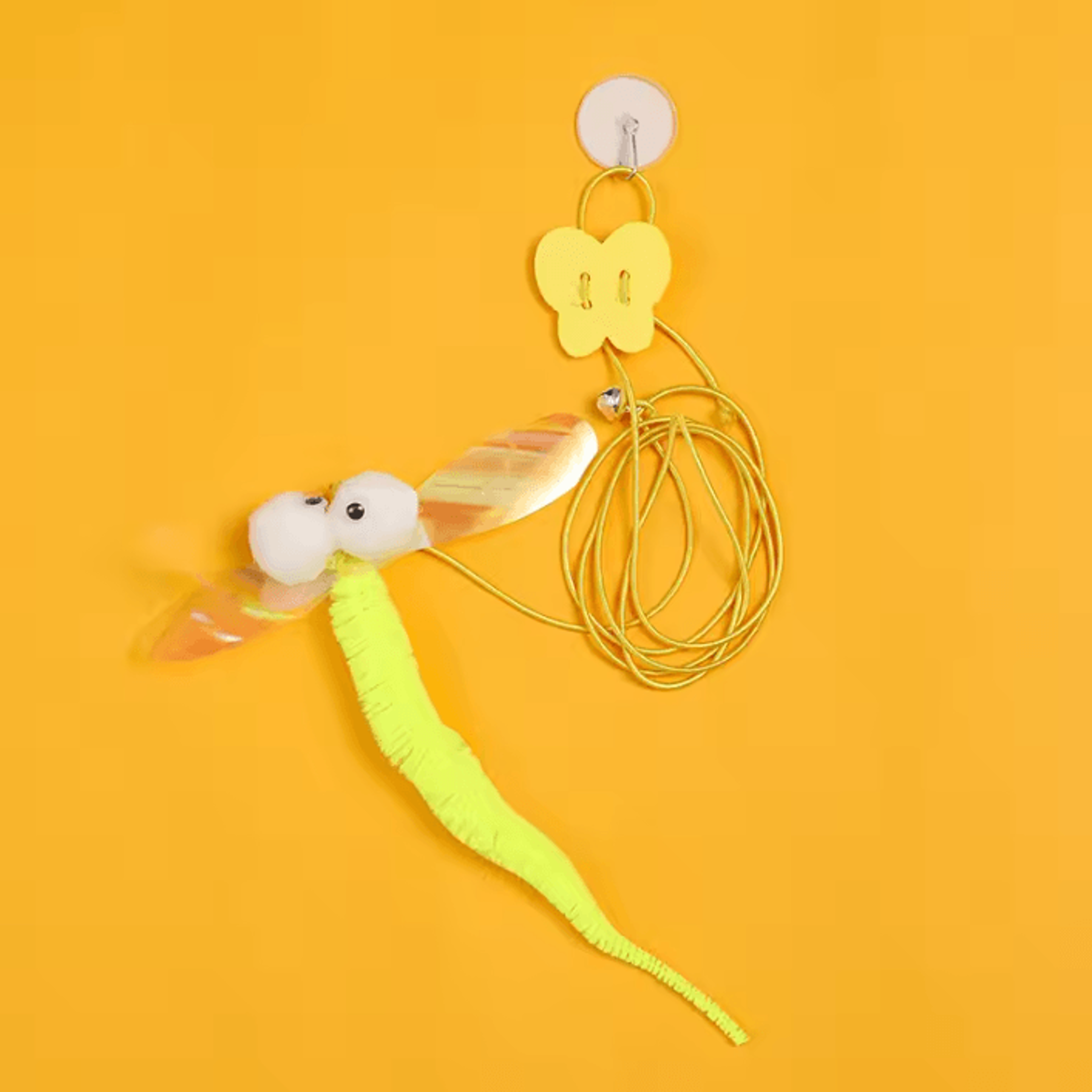 DoorDangler Interactive Hanging Cat Toy With Feather Teaser 3