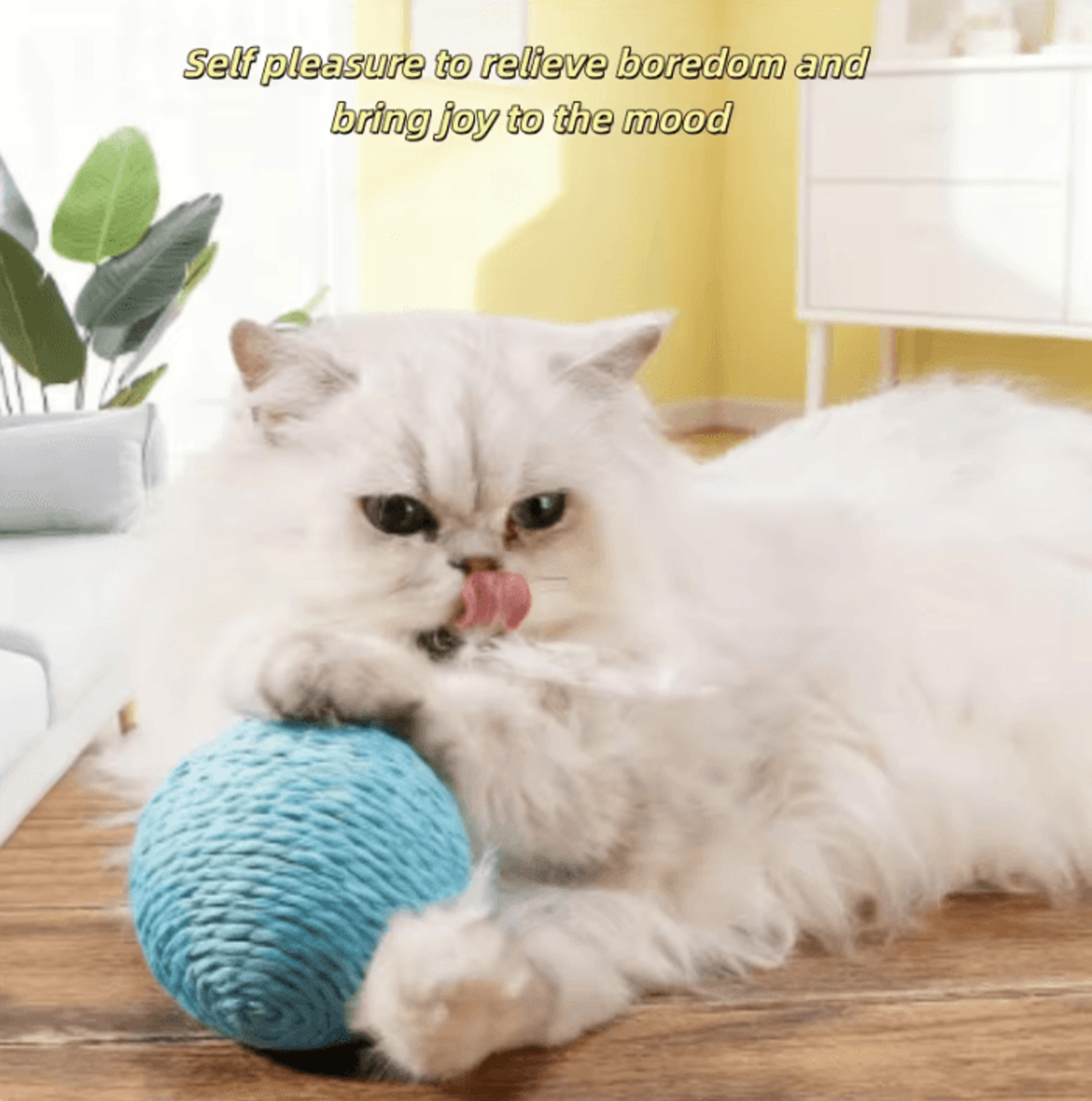 Sisal Cat Scratching Ball Toy  Interactive Teething  Playtime Fun For Cats 1