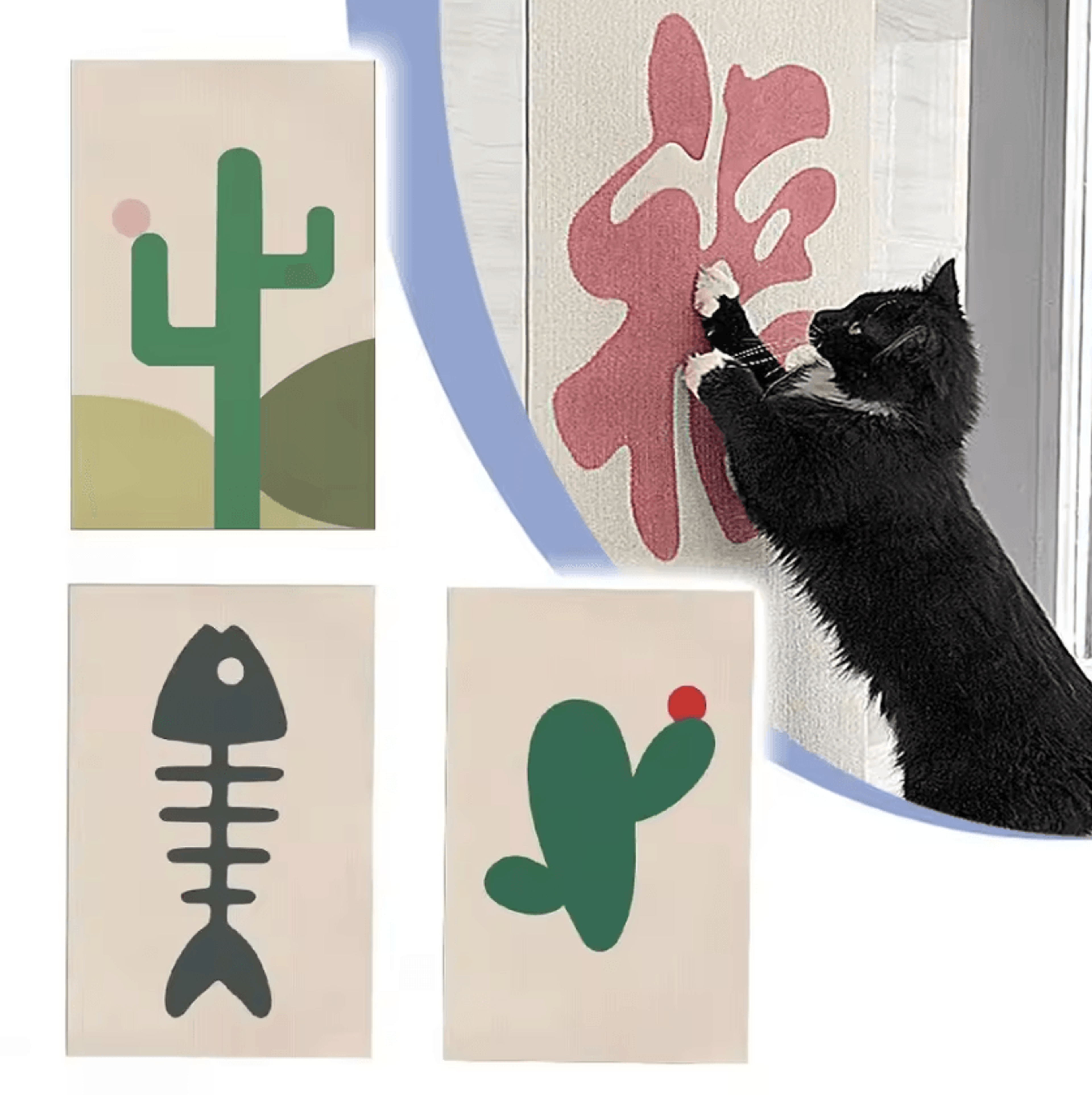 self-adhesive cat scratching carpet – trimmable furniture & wall protector for cats