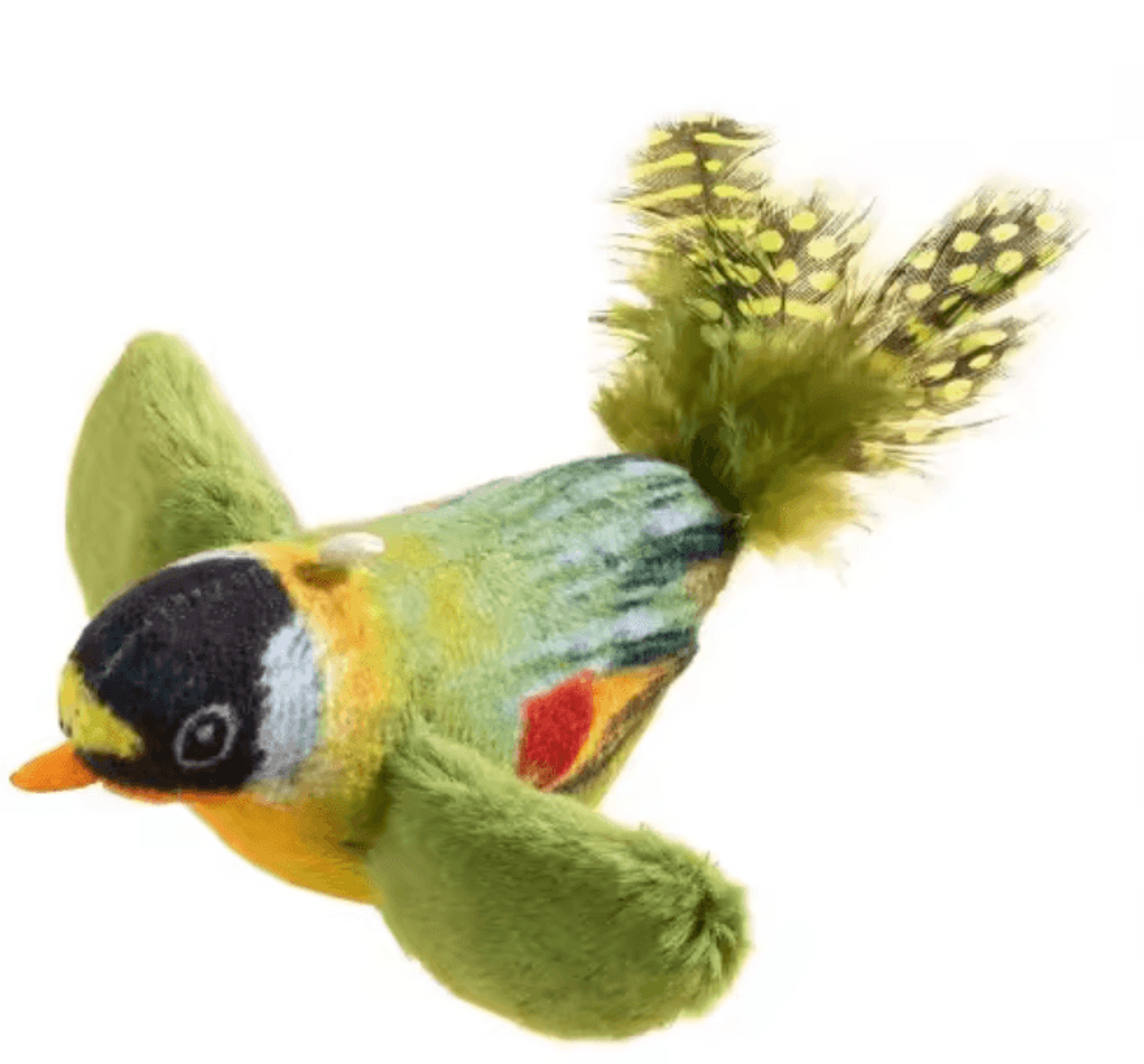 Rechargeable Flapping Bird Cat Toy  TouchActivated Chirping Plush Toy With Catnip 3