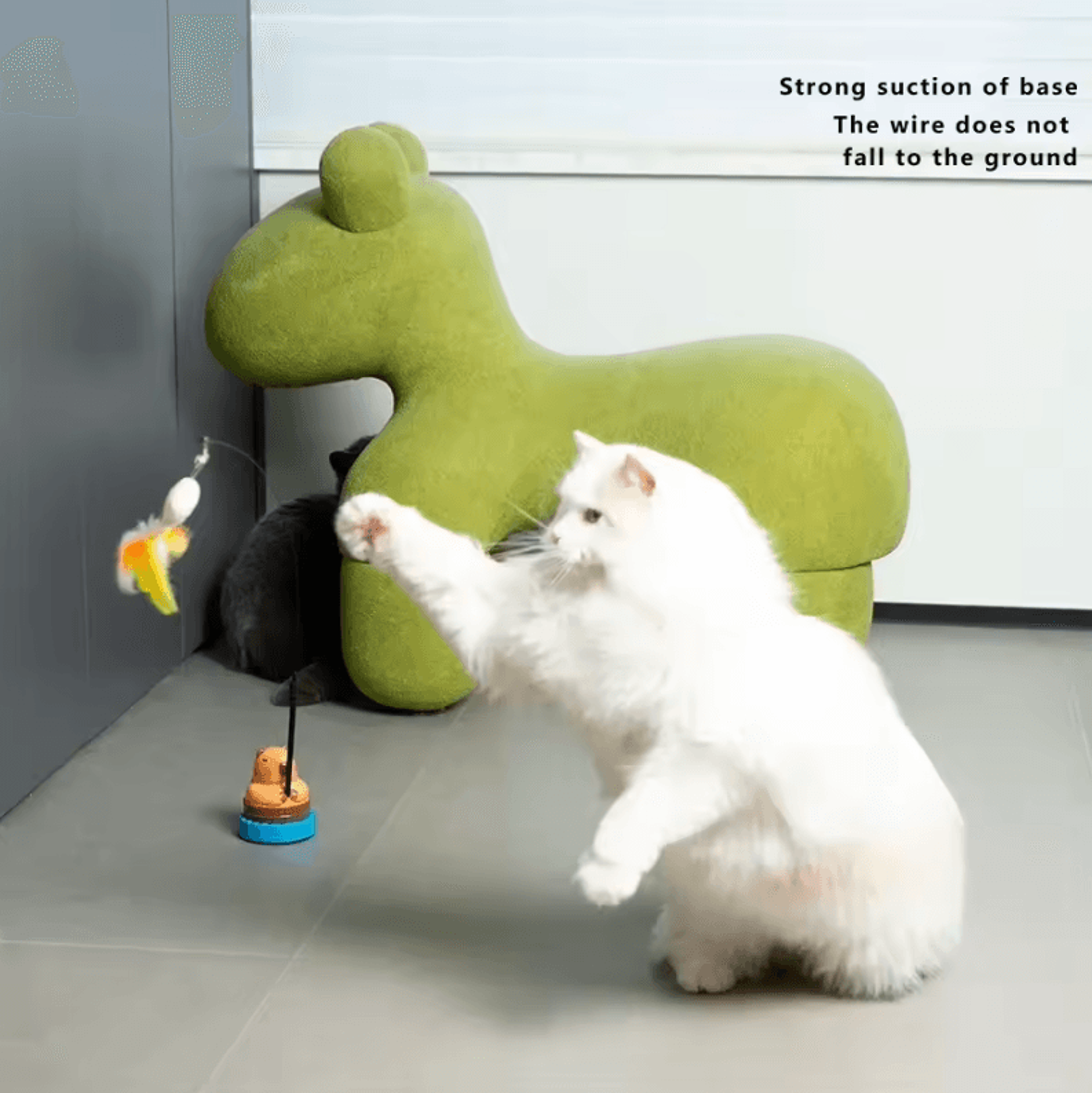 Capybara Bird Teaser Wand Toy  Interactive Bell Cat Toy For Cats  Kittens 2