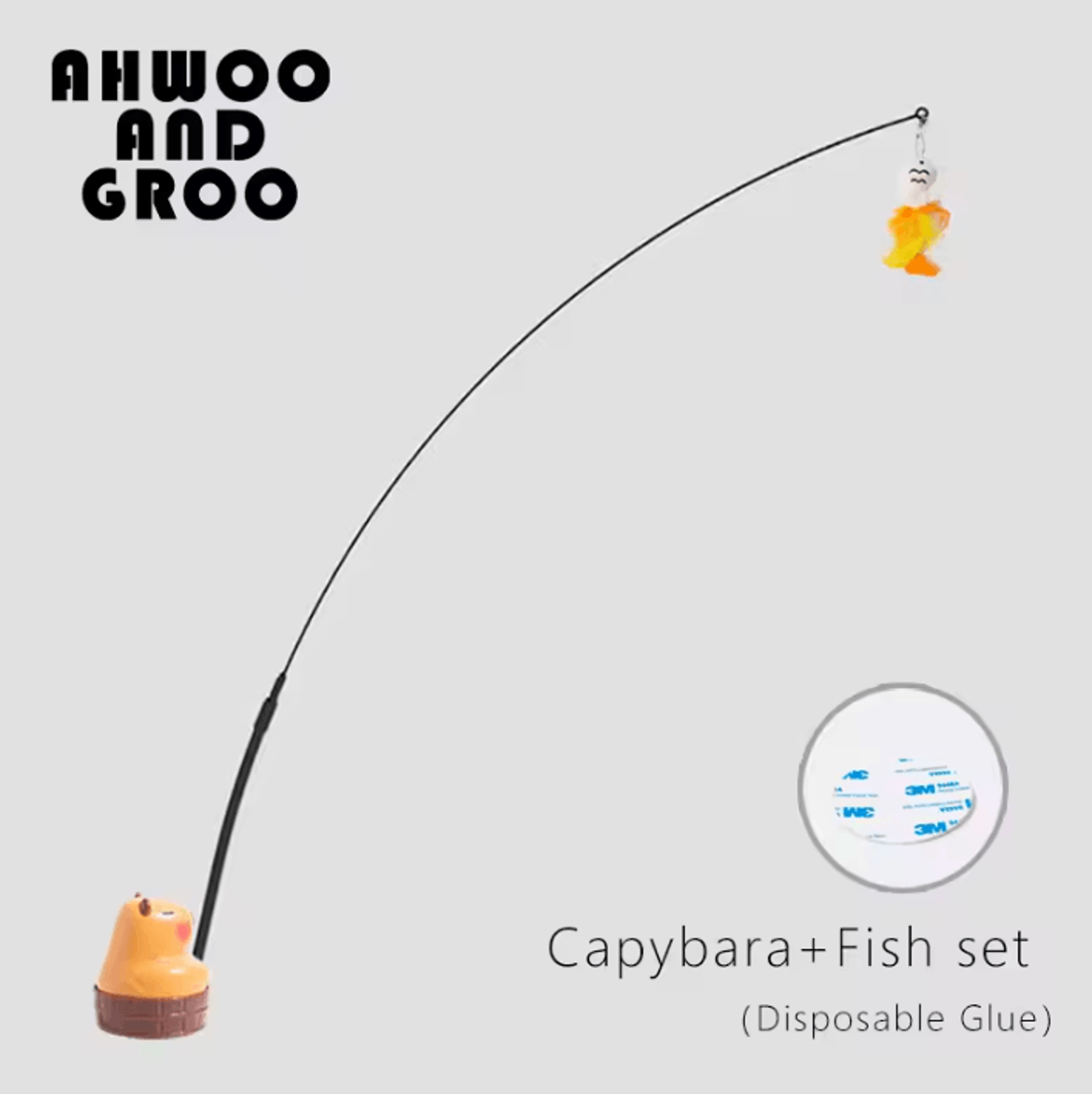 Capybara Bird Teaser Wand Toy  Interactive Bell Cat Toy For Cats  Kittens 3