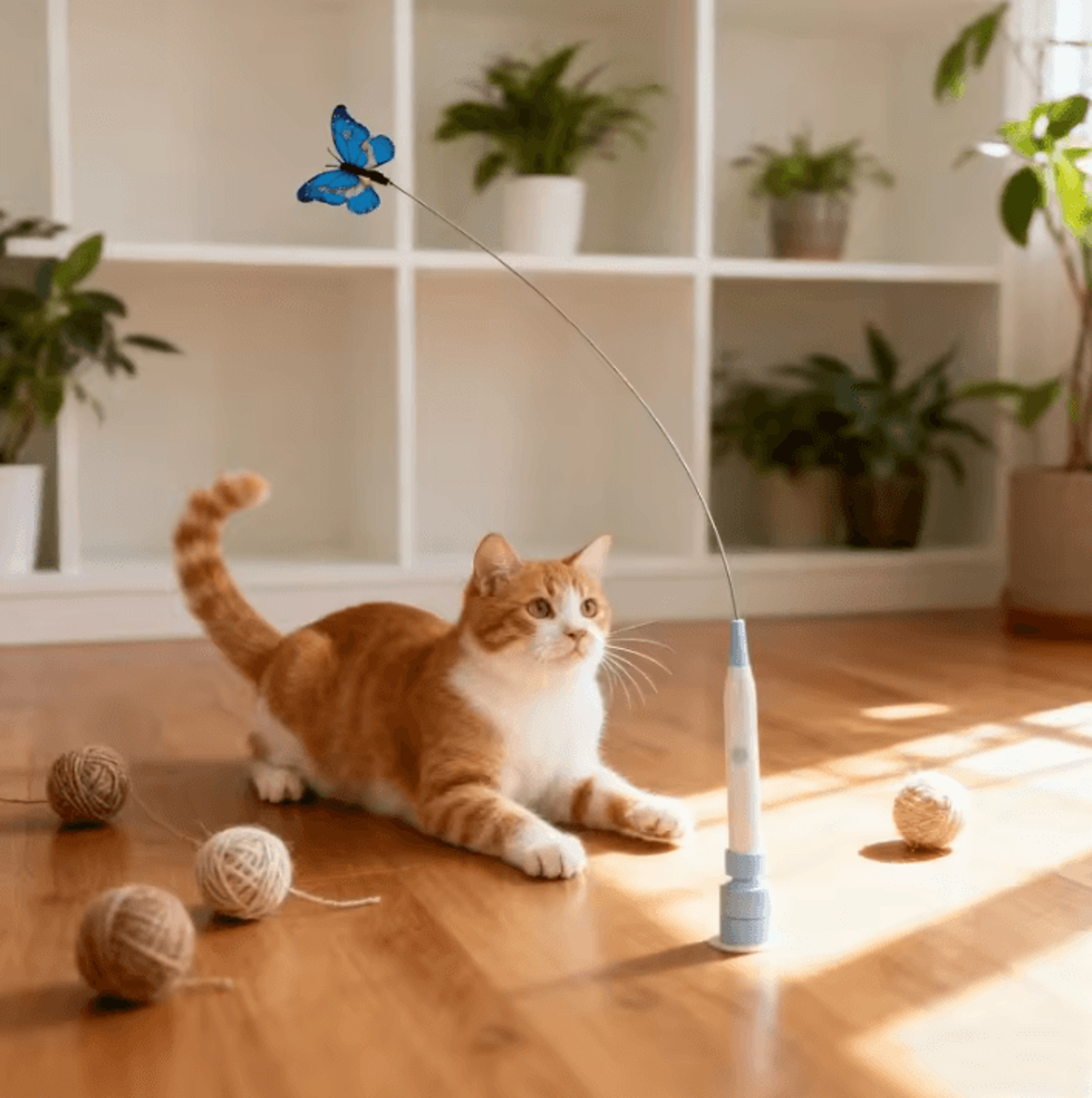 FlutterFly Suction Cup Butterfly Cat Toy 1