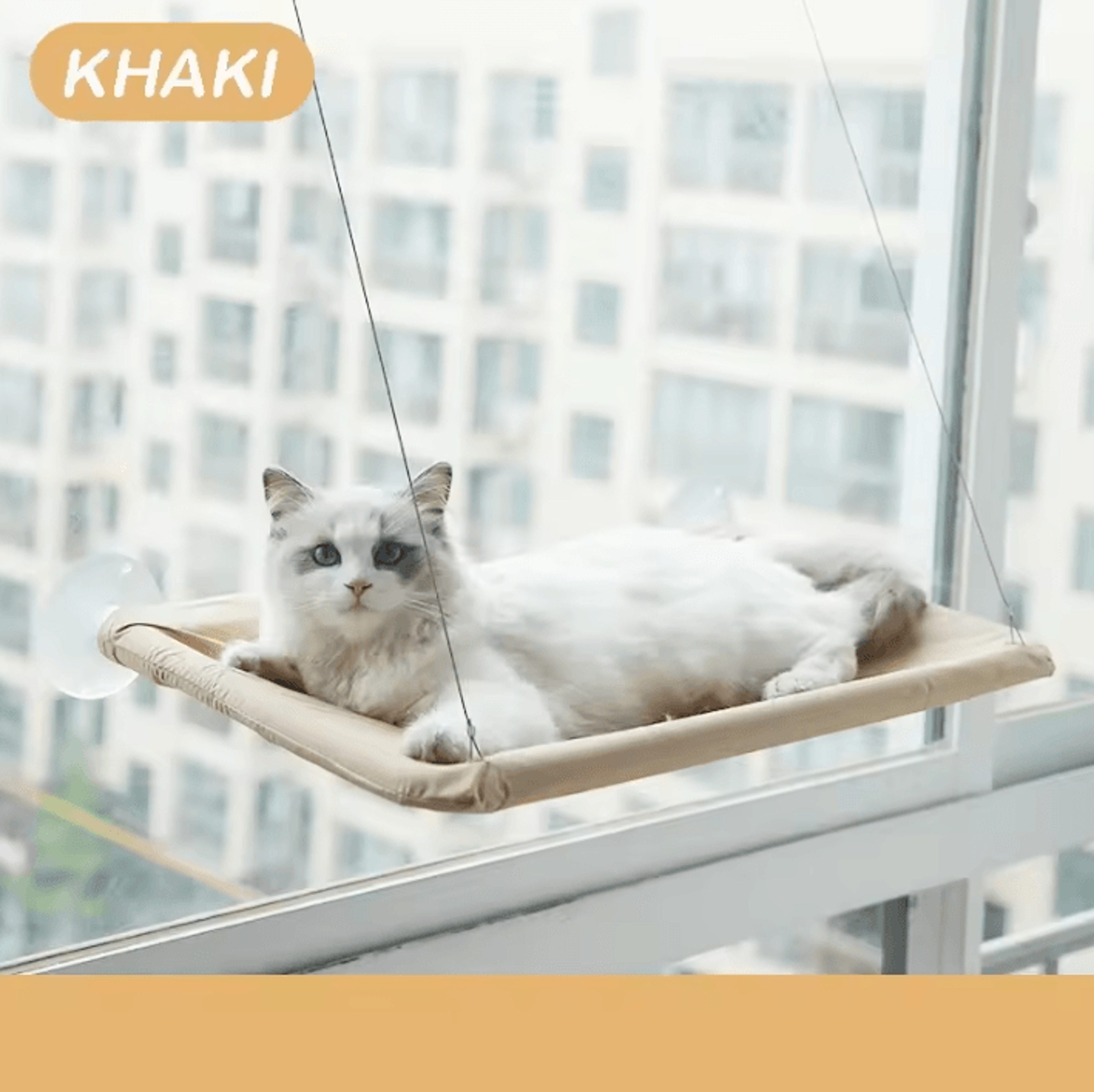 SunnyView Hanging Cat Hammock Window Bed  HeavyDuty Elevated Cat Lounge 1