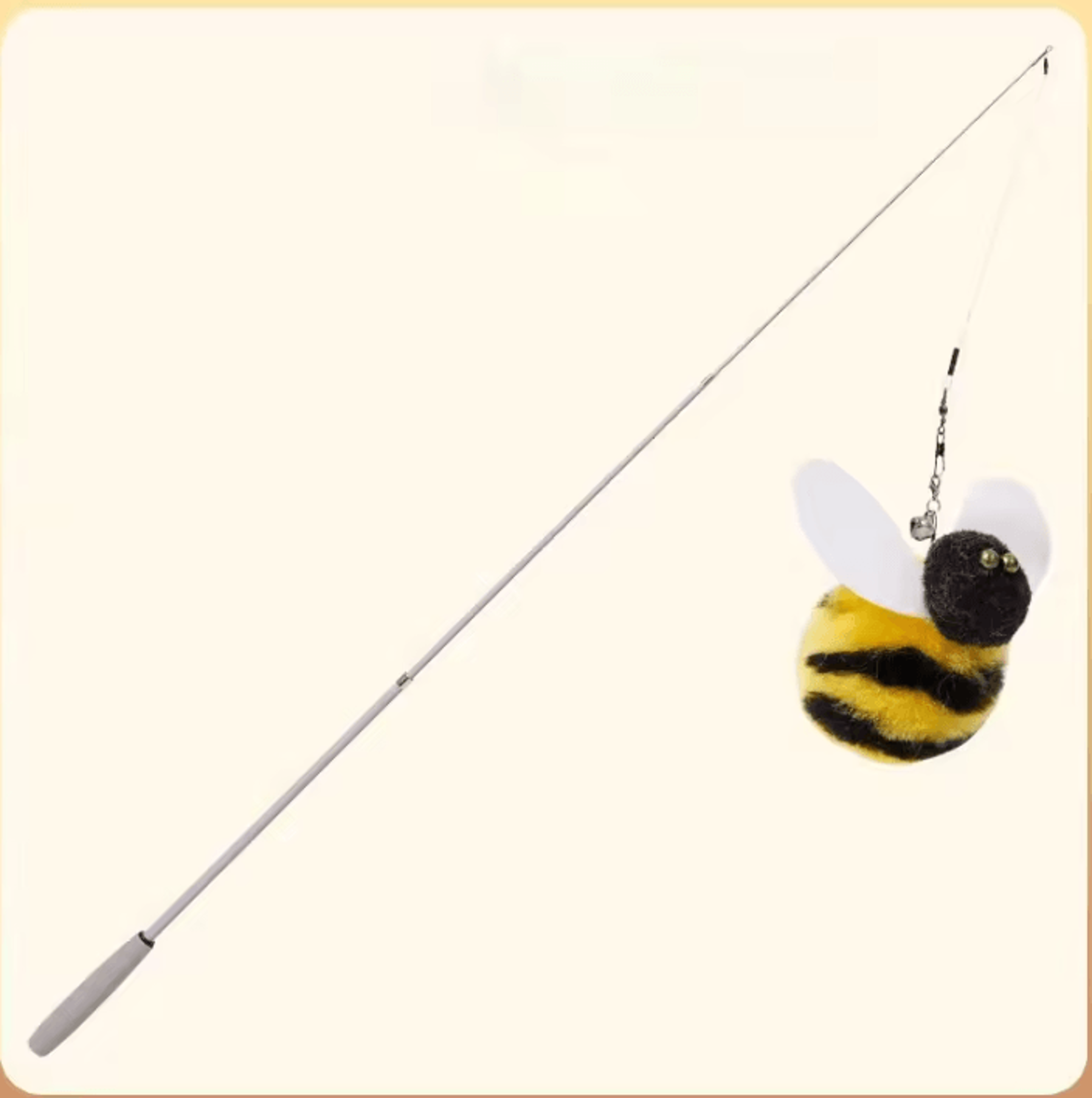 Carbon Fiber Telescopic Cat Teaser Wand  110cm Interactive Feather Toy 4