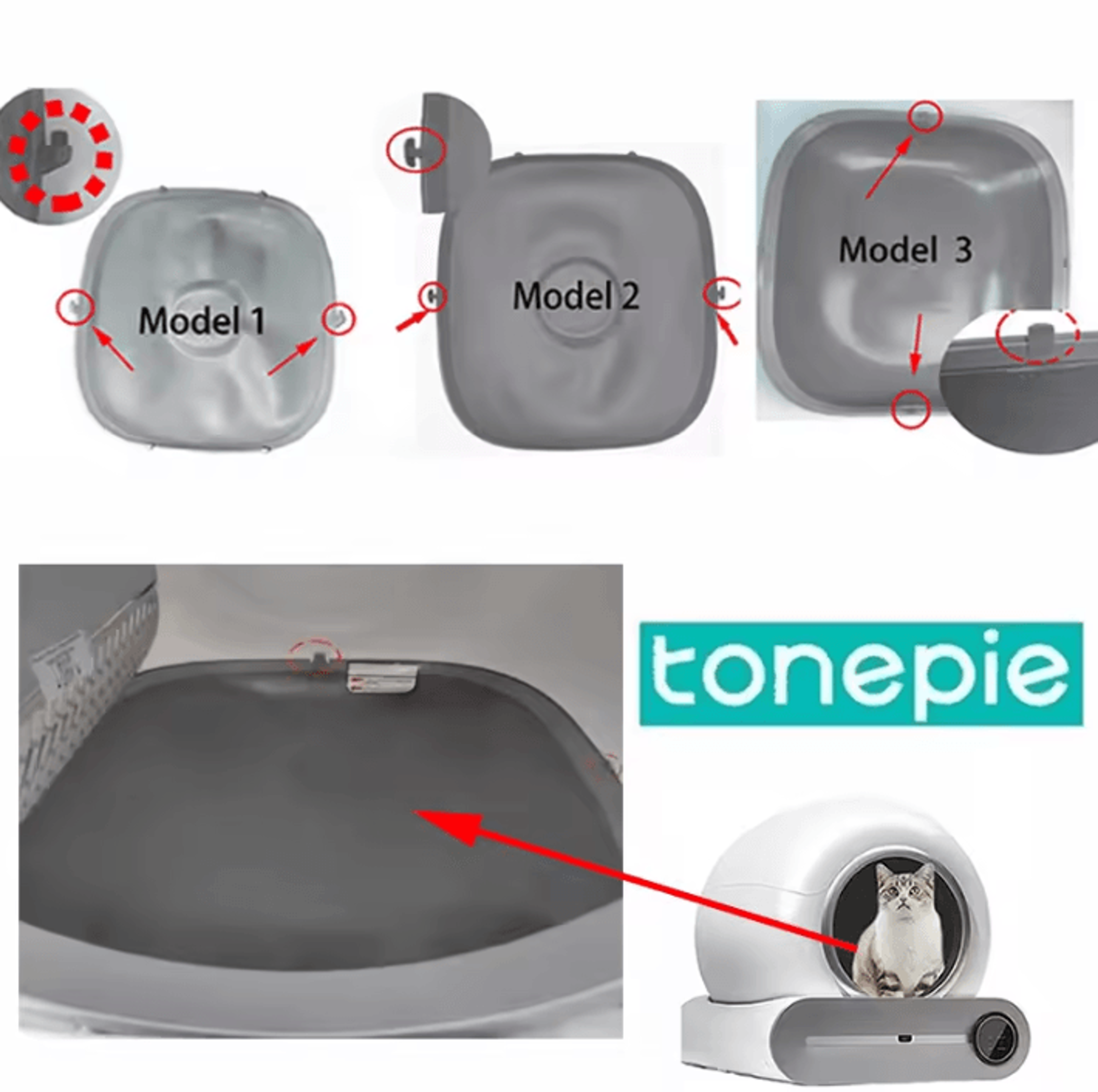 Tonepie Ti Pro Automatic Cat Litter Box Silicone Bottom Pad 0