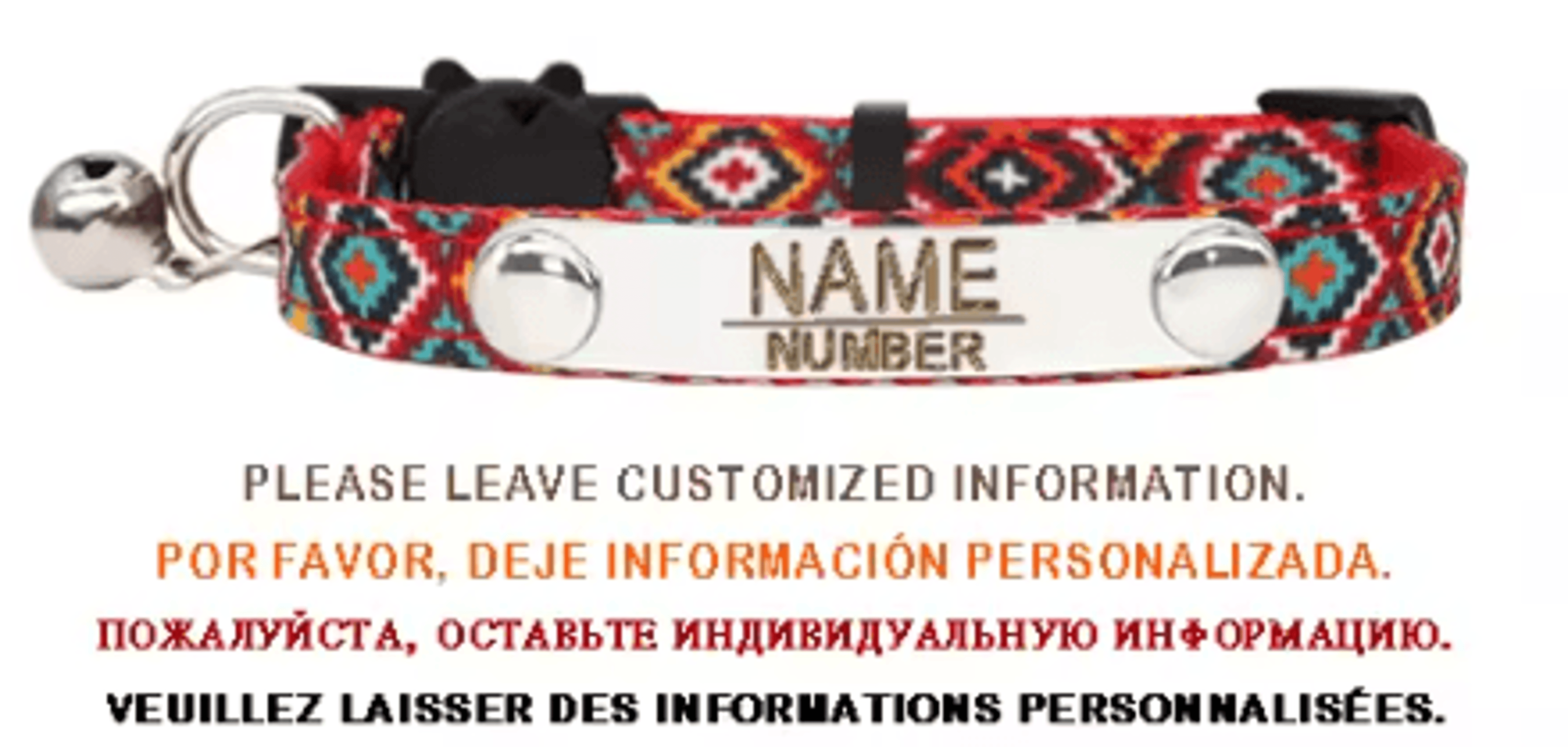 Personalized Bell Cat Collar Adjustable Breakaway Buckle Small Dog Collar Pet Supplies Nameplate Ki 6