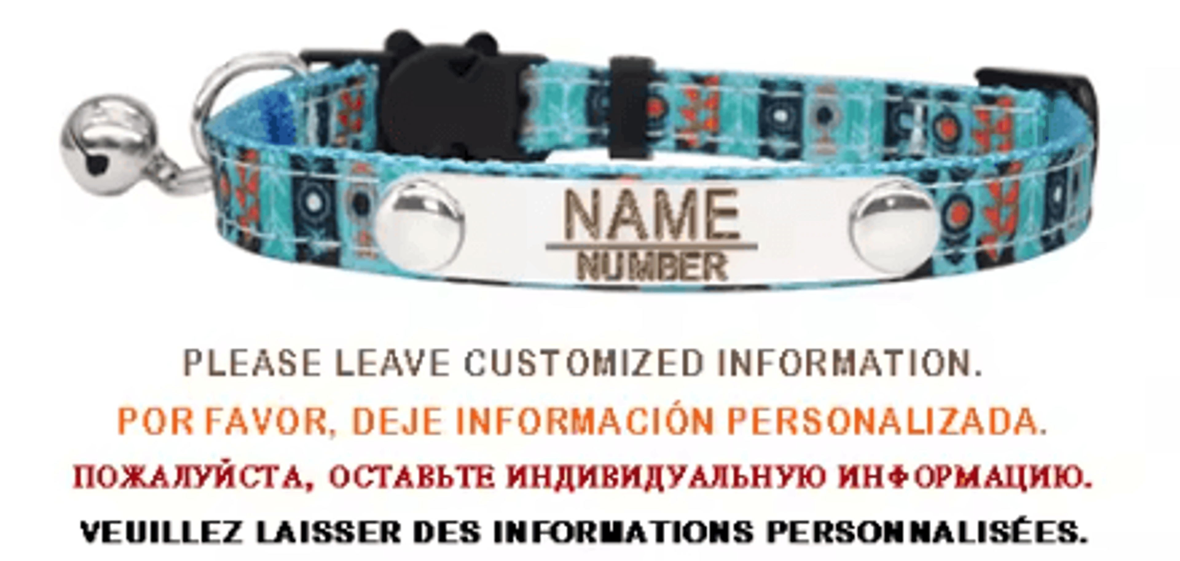 Personalized Bell Cat Collar Adjustable Breakaway Buckle Small Dog Collar Pet Supplies Nameplate Ki 7