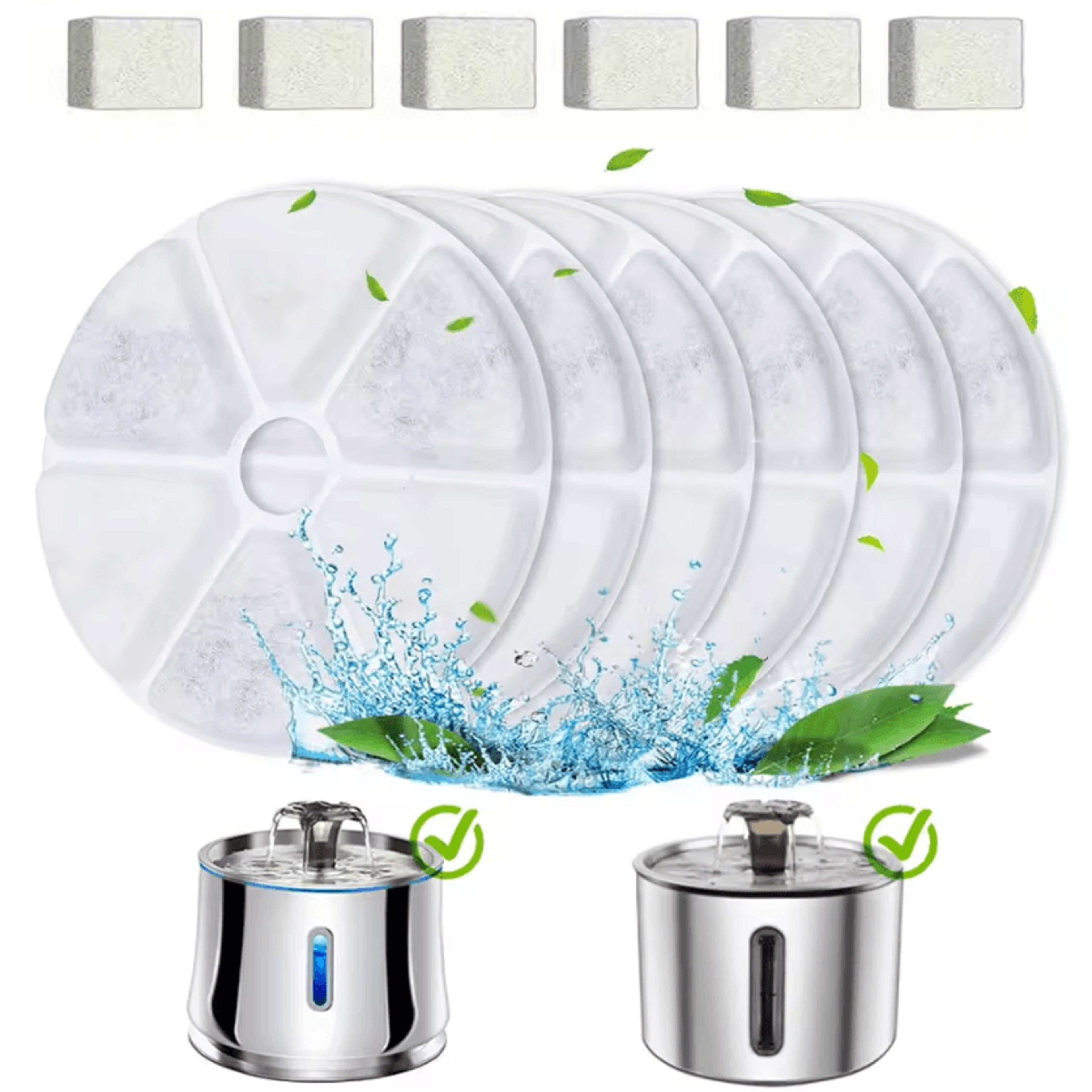 premium replacement water fountain filters for automatic pet water dispensers