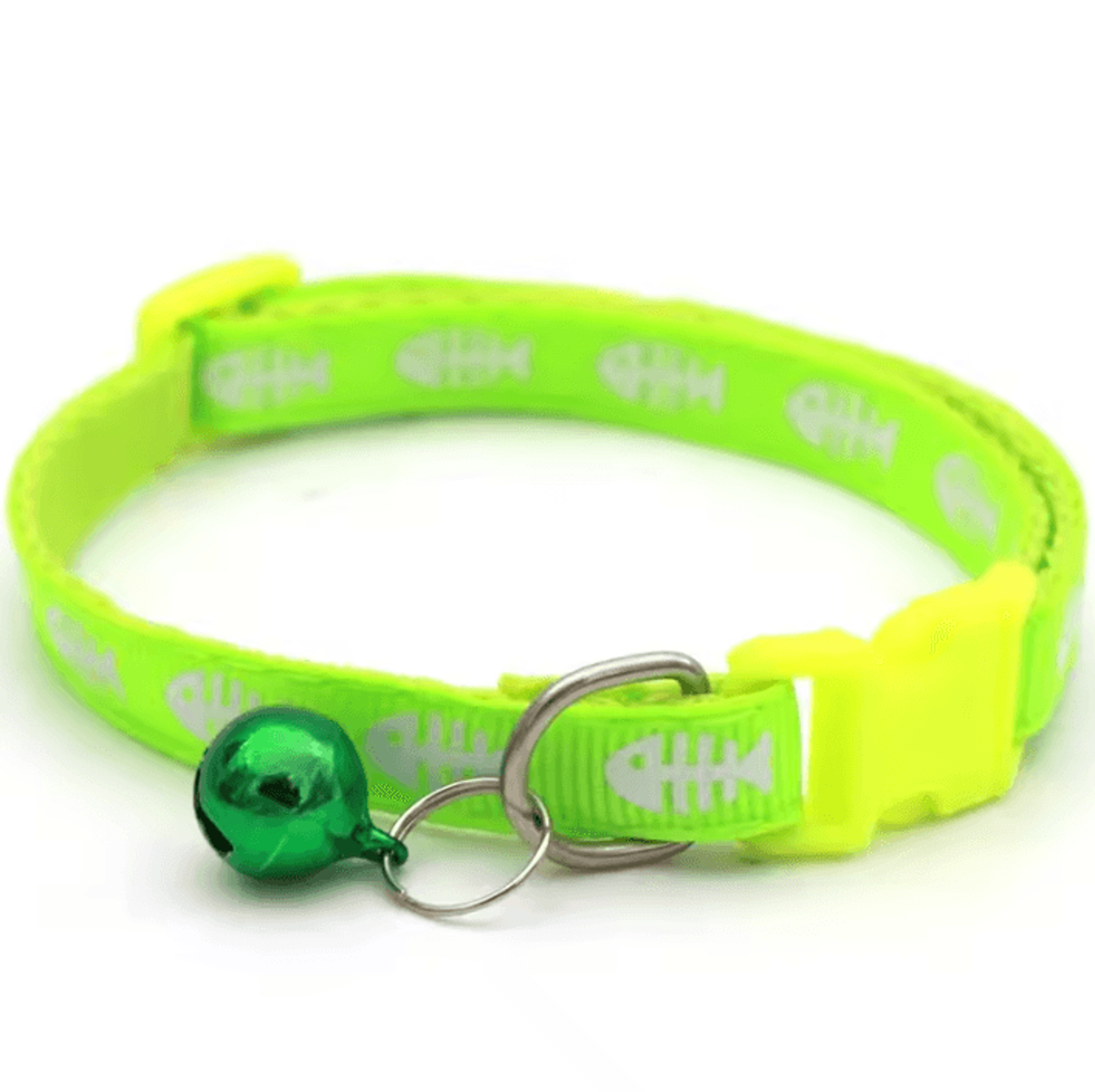 FishBone Charm Adjustable Cat  Kitten Collar With Bell 4