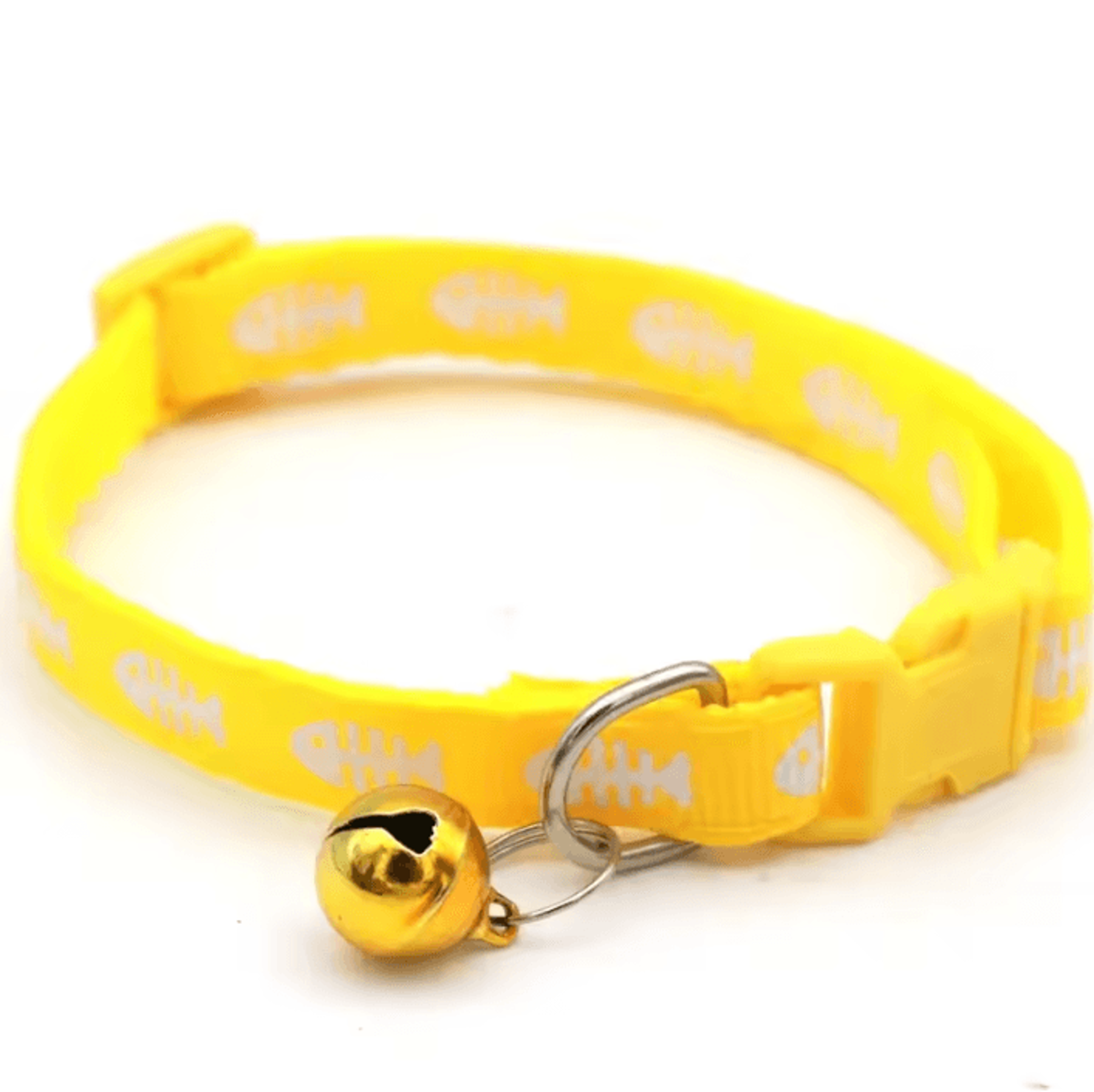 FishBone Charm Adjustable Cat  Kitten Collar With Bell 6