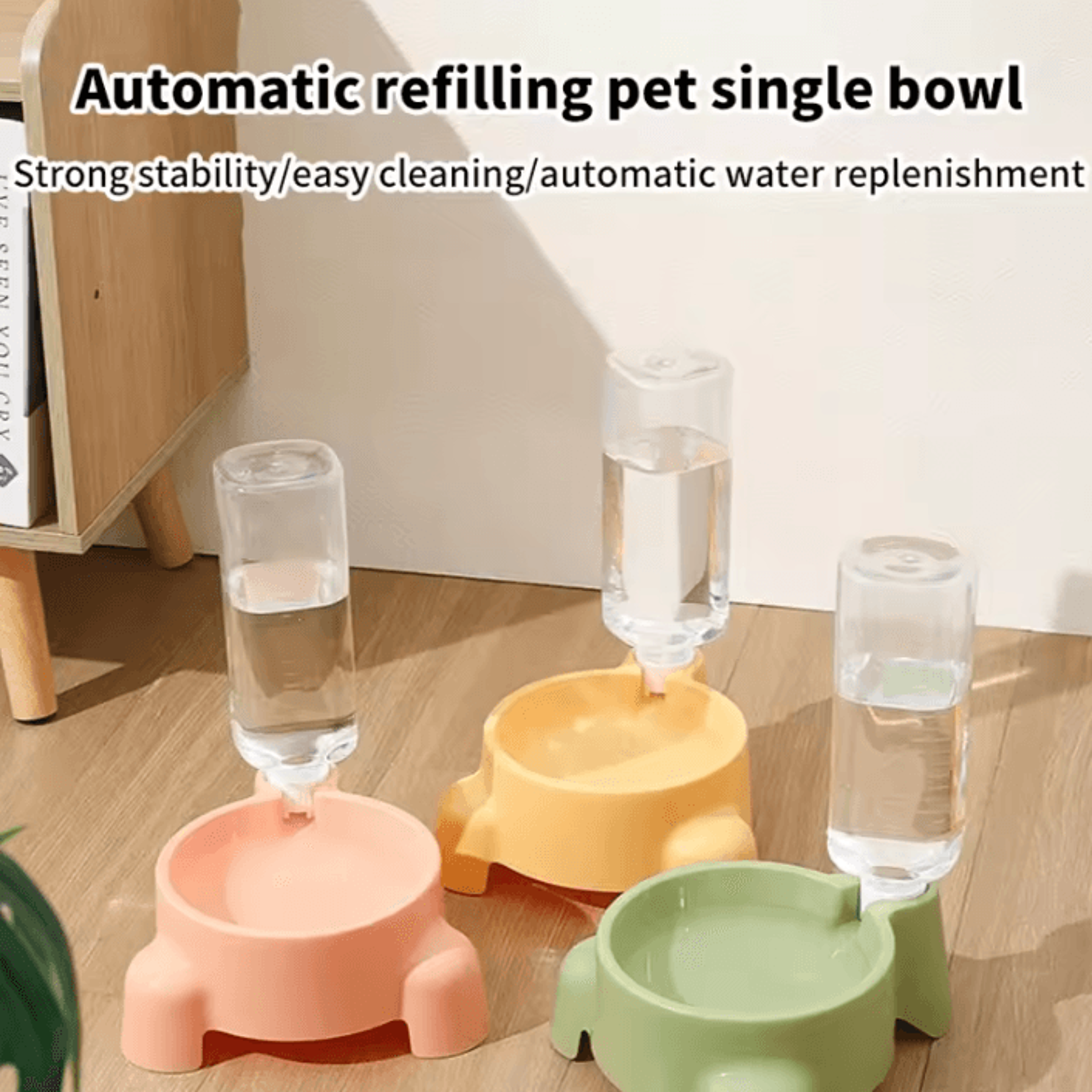 autoflow gravity pet water bottle dispenser bowl