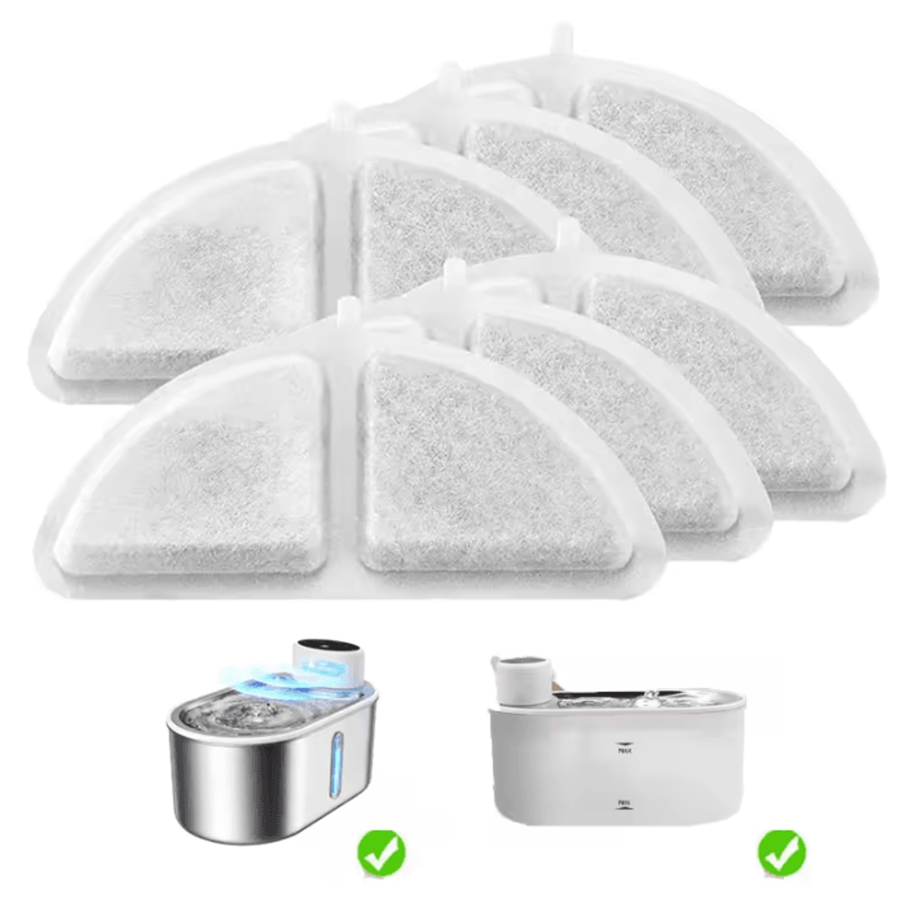 pureflow activated carbon & resin water fountain filter set
