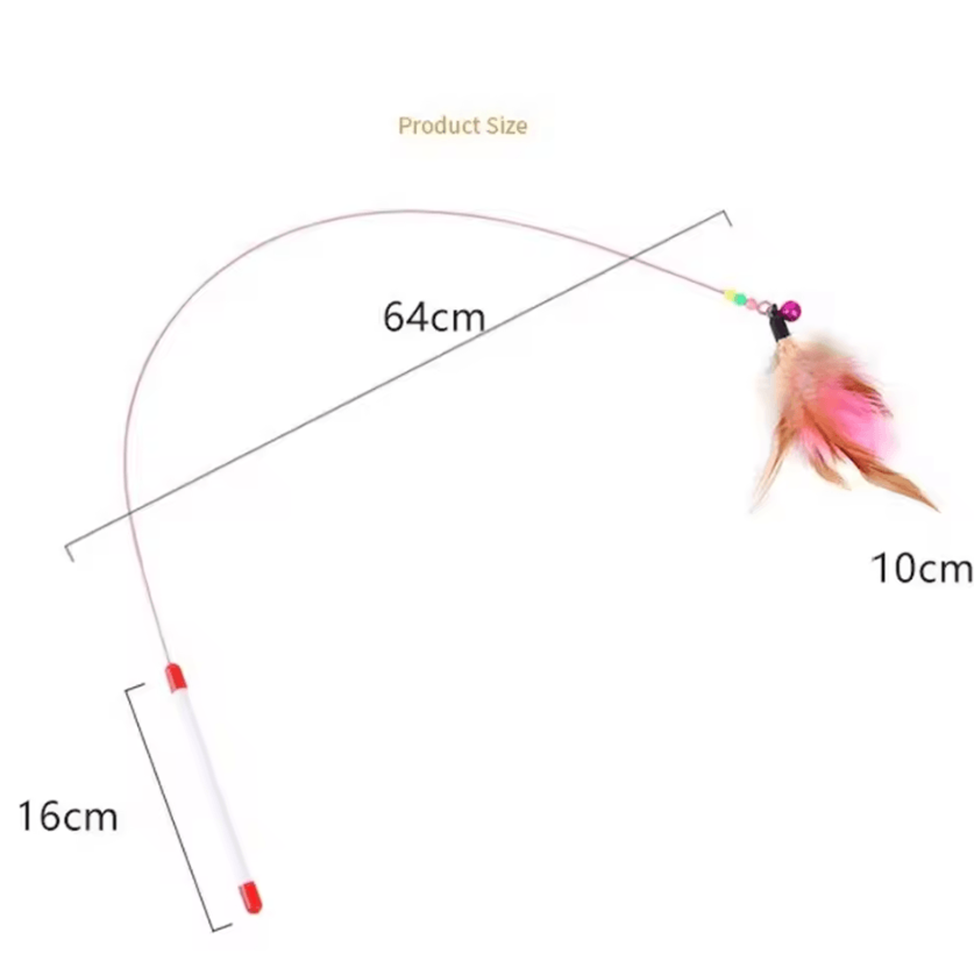 FeatherFlex Interactive Cat Wand Toy With Bell 4