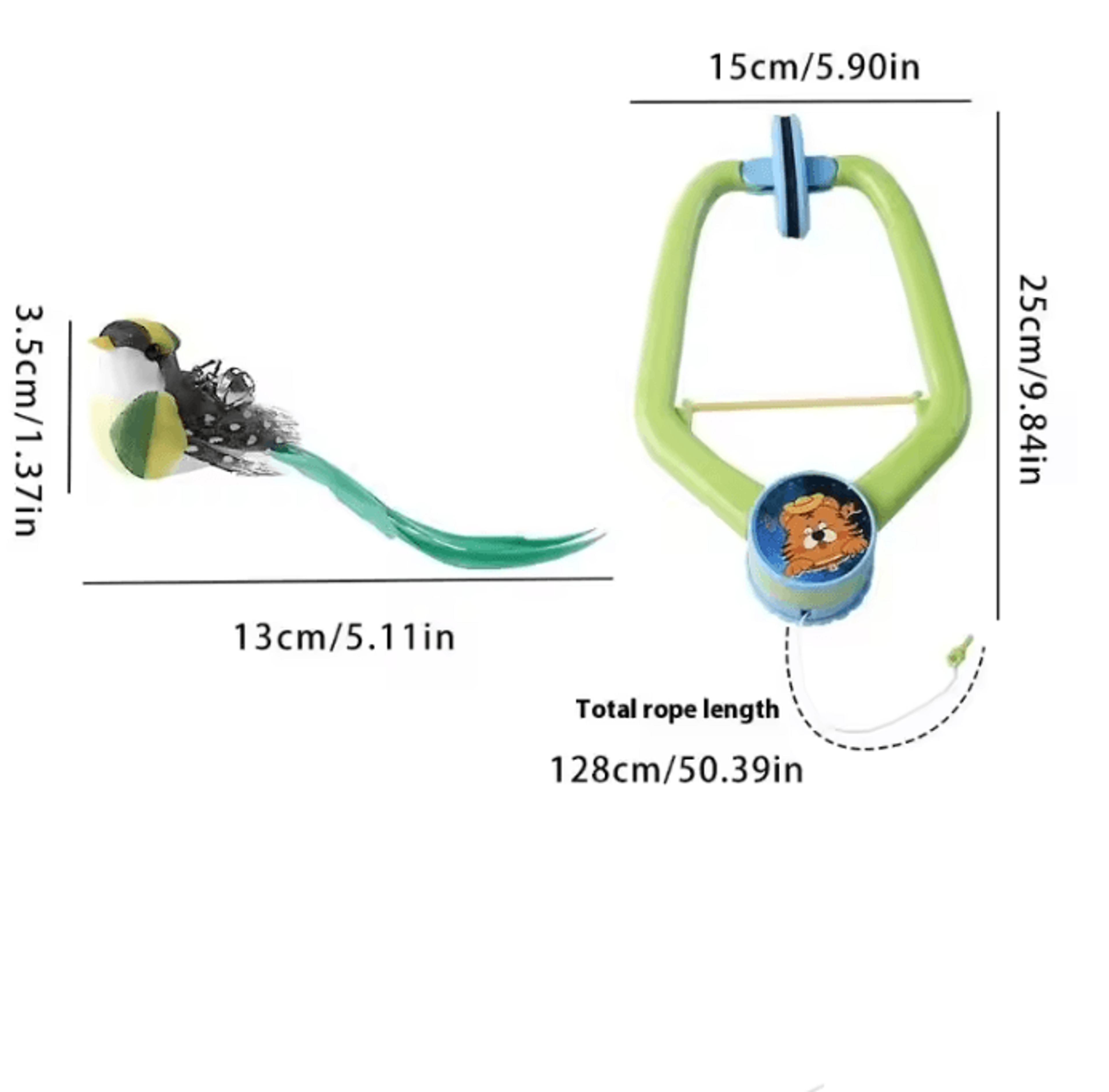 DoorHanging Feather Chase Cat Toy  Interactive SelfPlay Teaser 8