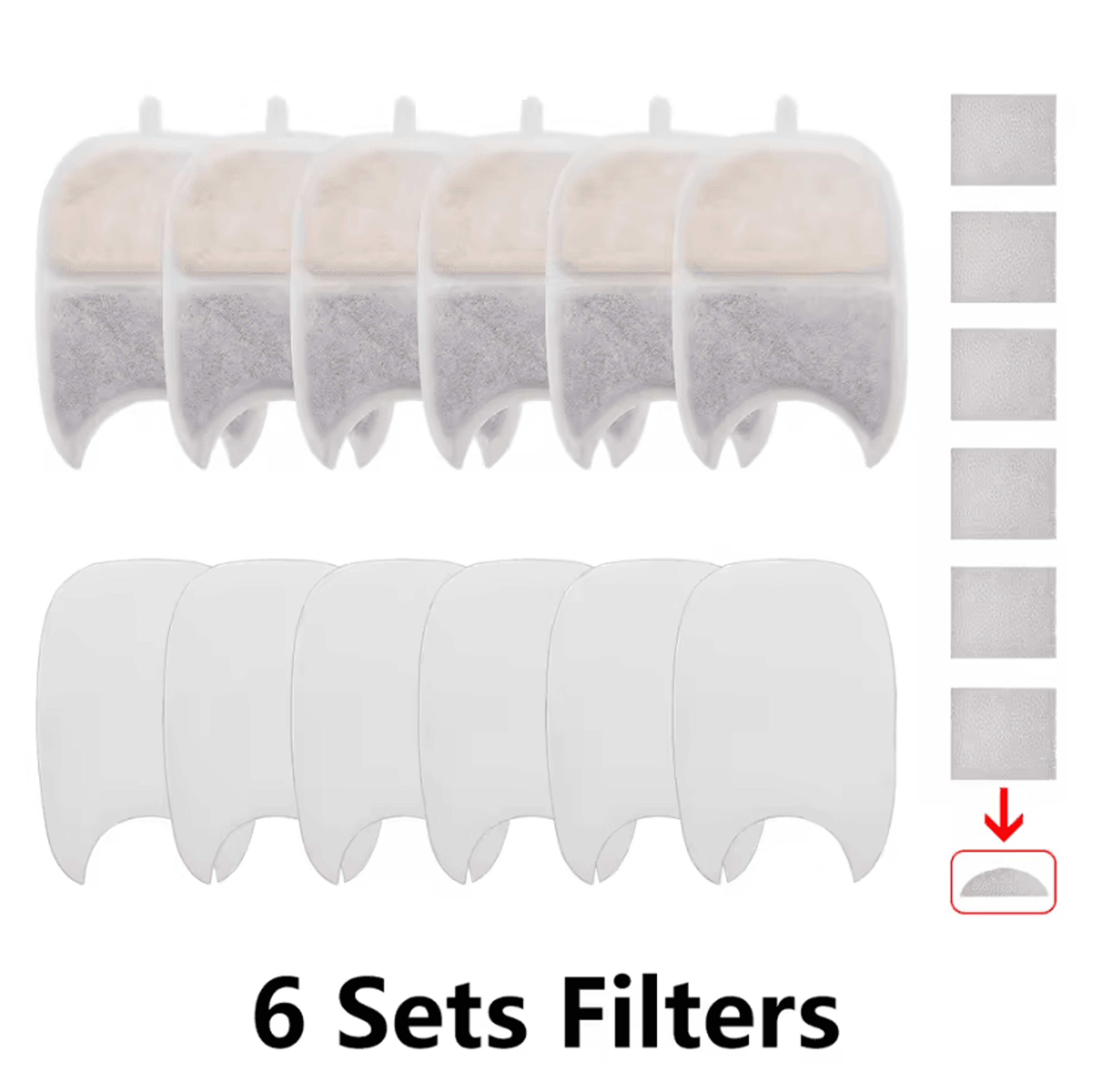 MultiPack Pet Water Fountain Replacement Filters 2