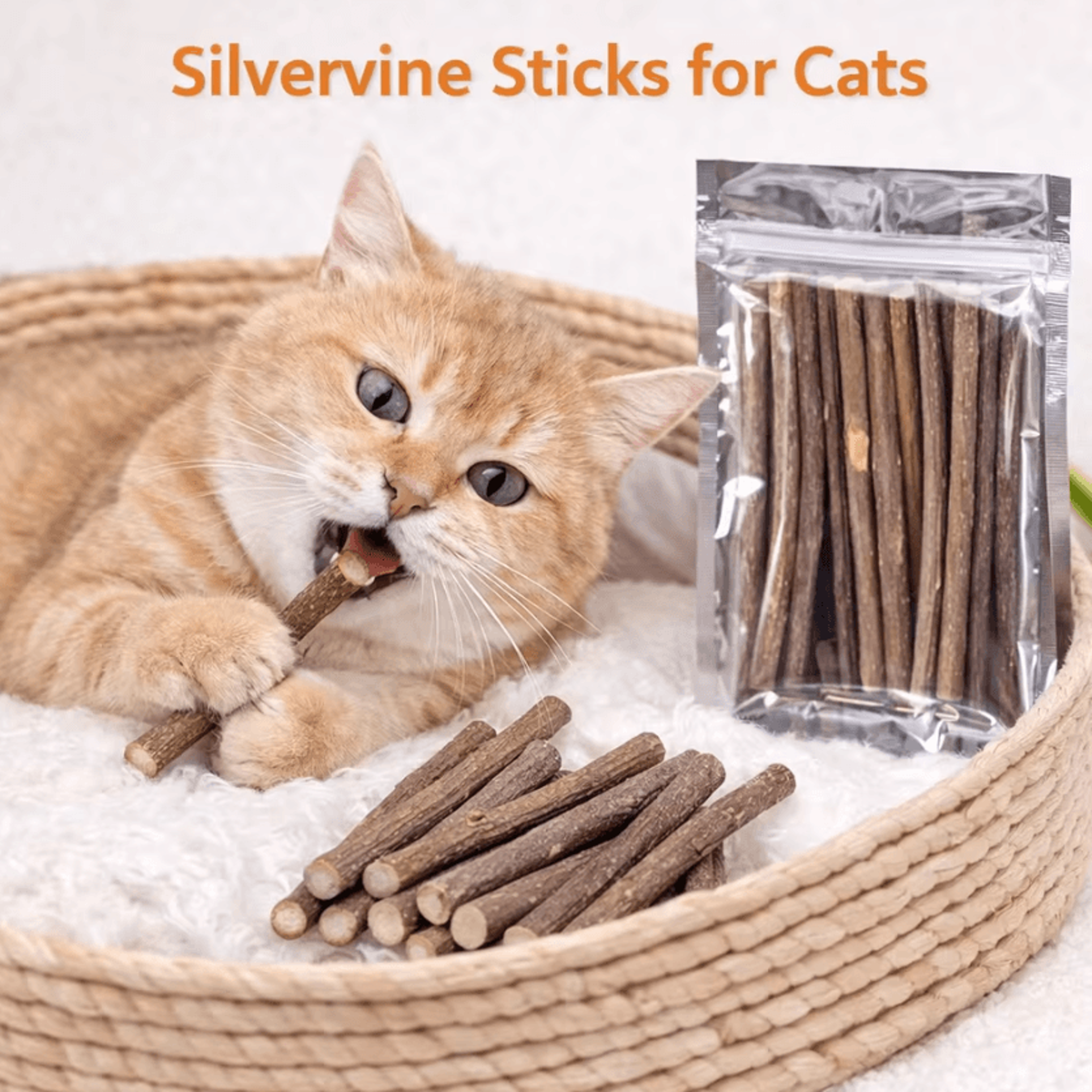 natural silvervine dental chew sticks for cats