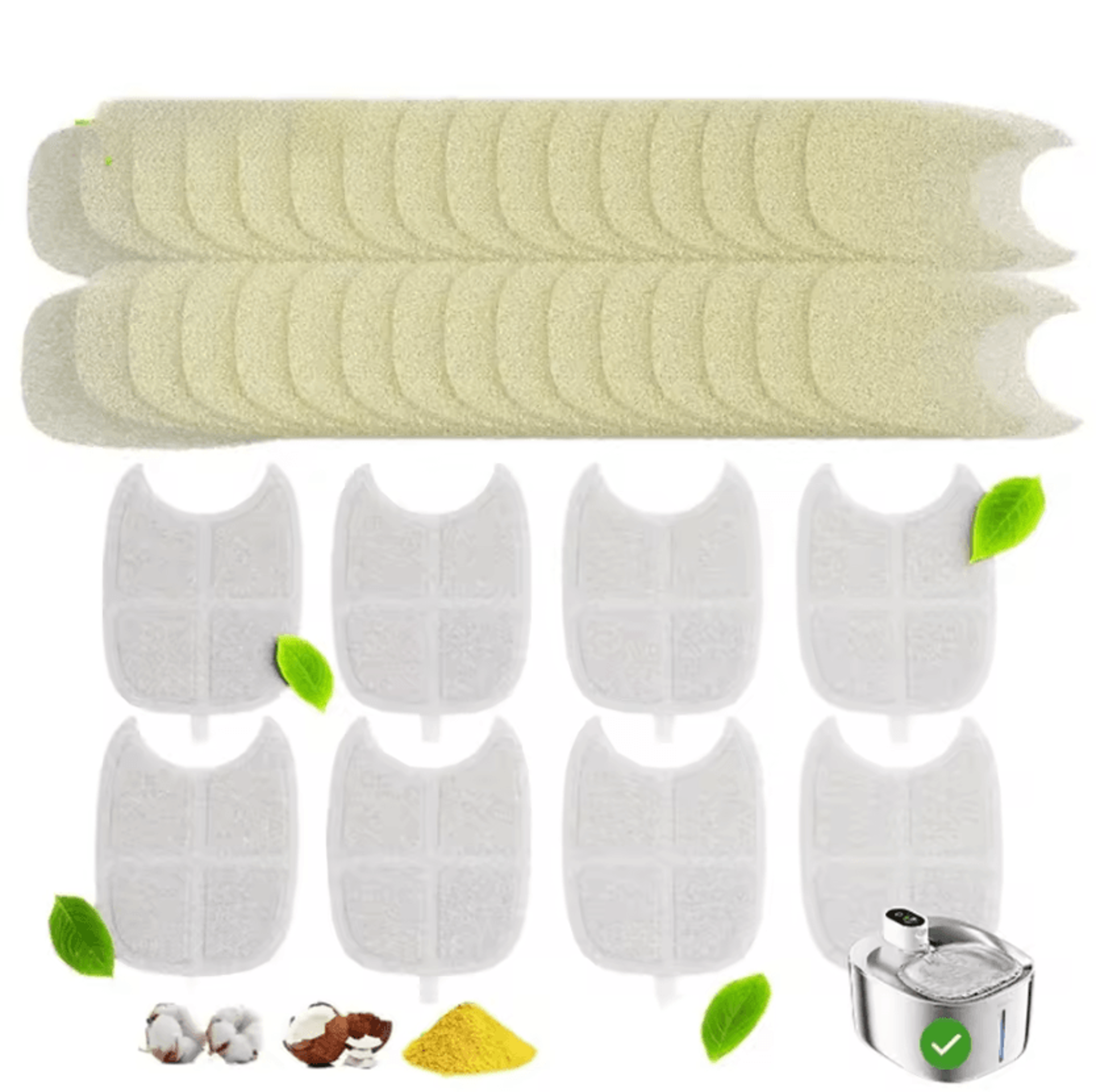 pureflow 6-layer replacement filters for stainless steel pet water fountains
