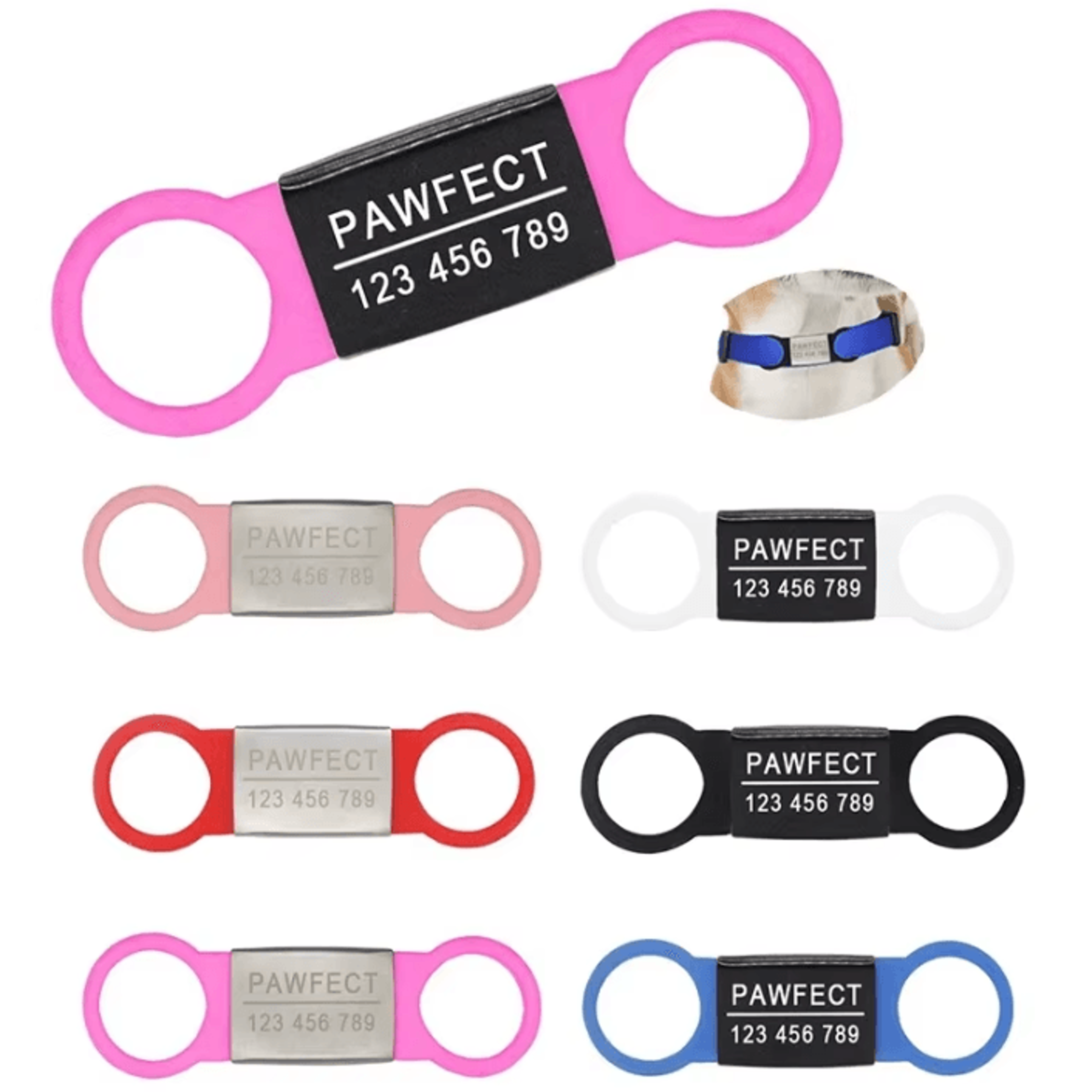 personalized stainless steel pet id tag with free engraving