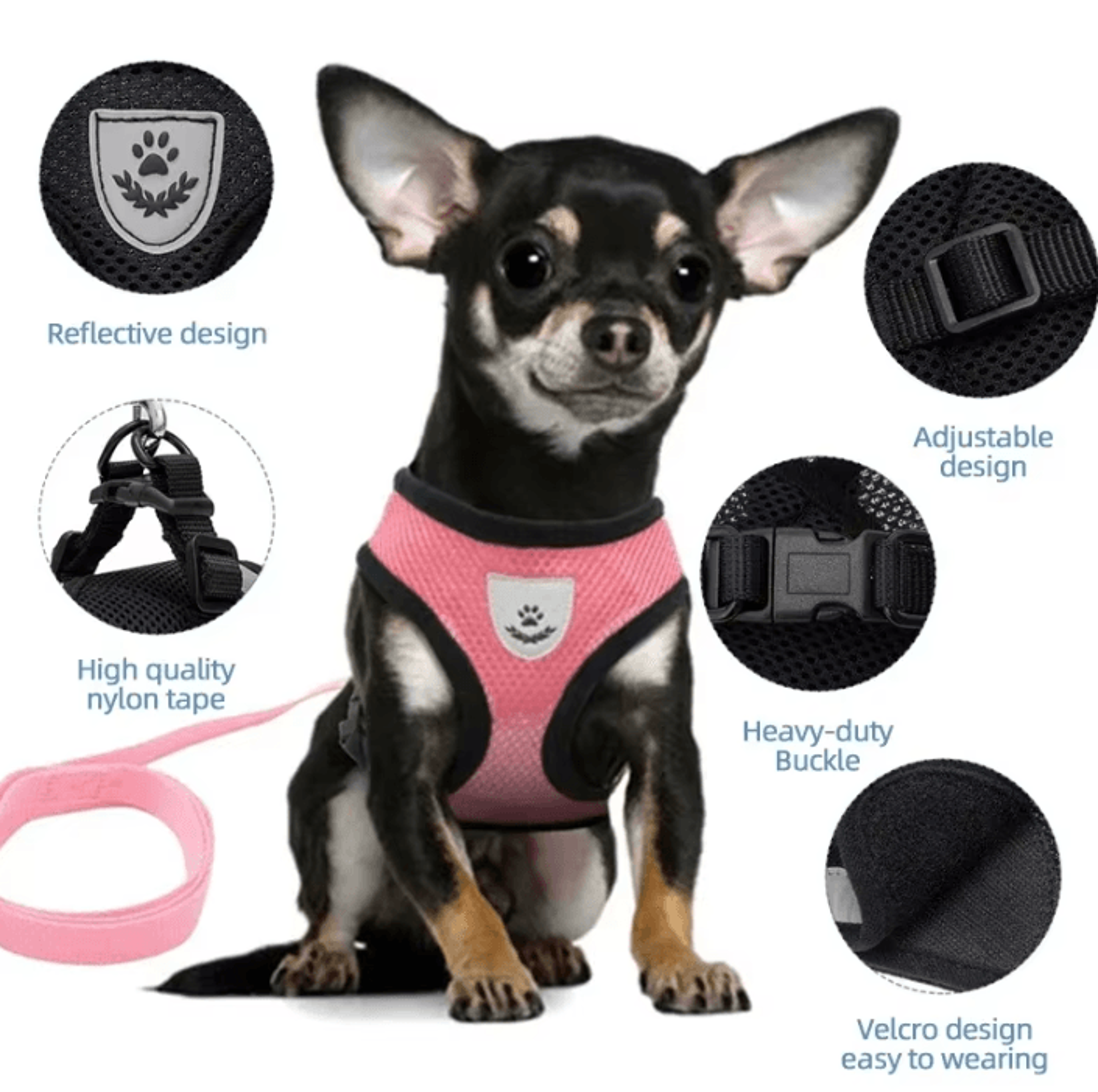 AirFit Breathable Mesh Pet Harness  Leash Set 1