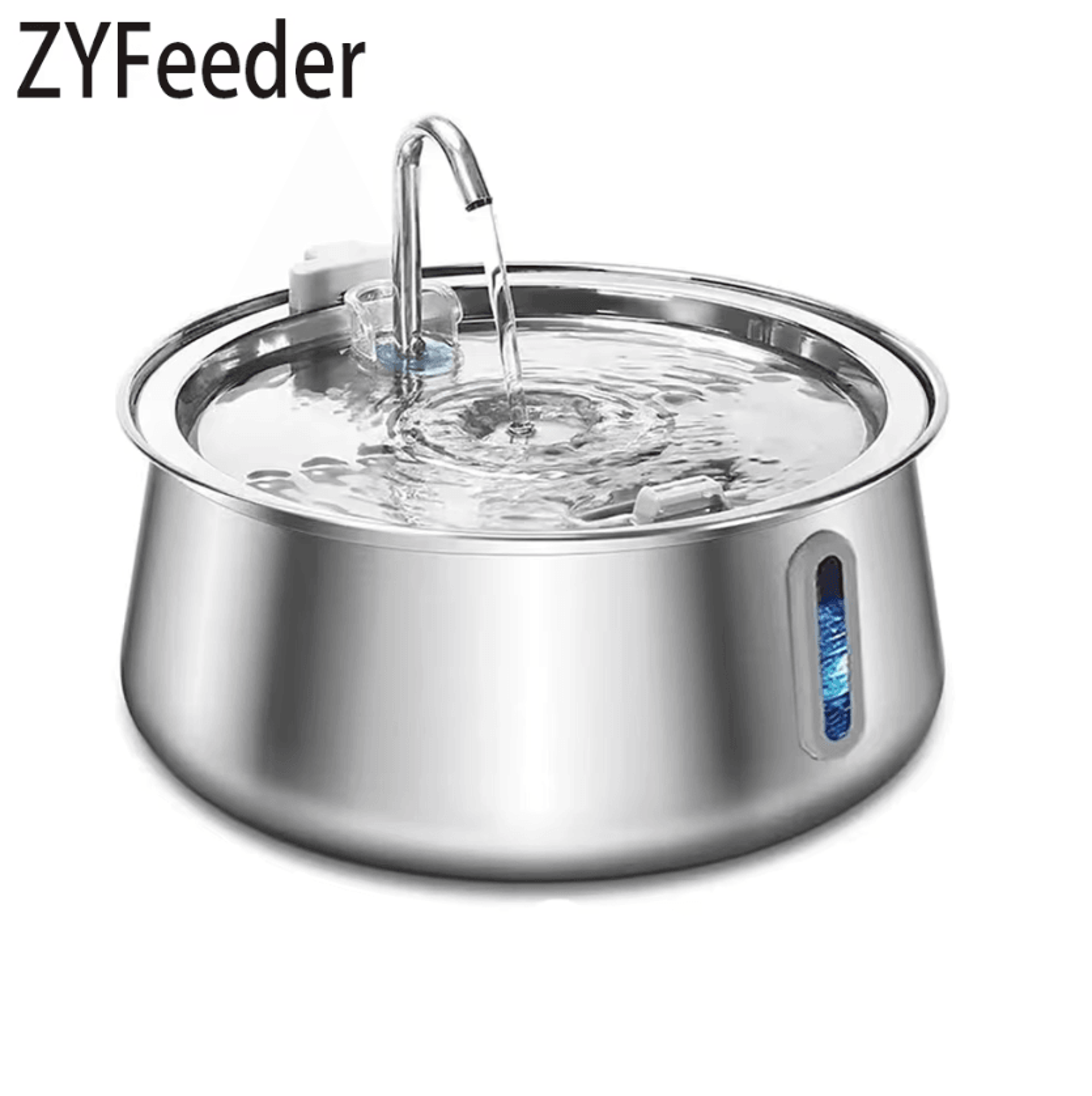aquapure 4l stainless steel pet water fountain