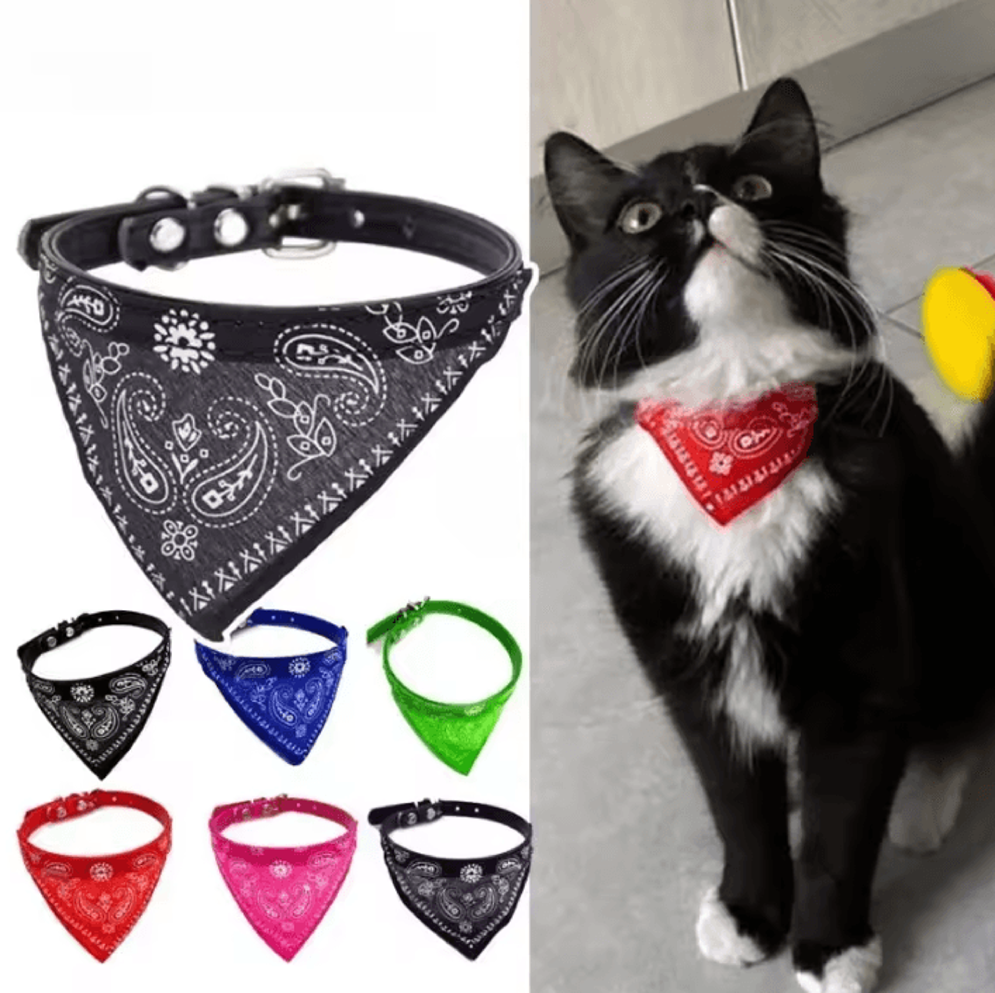 CharmingPaws Adjustable Pet Bandana Collar 0