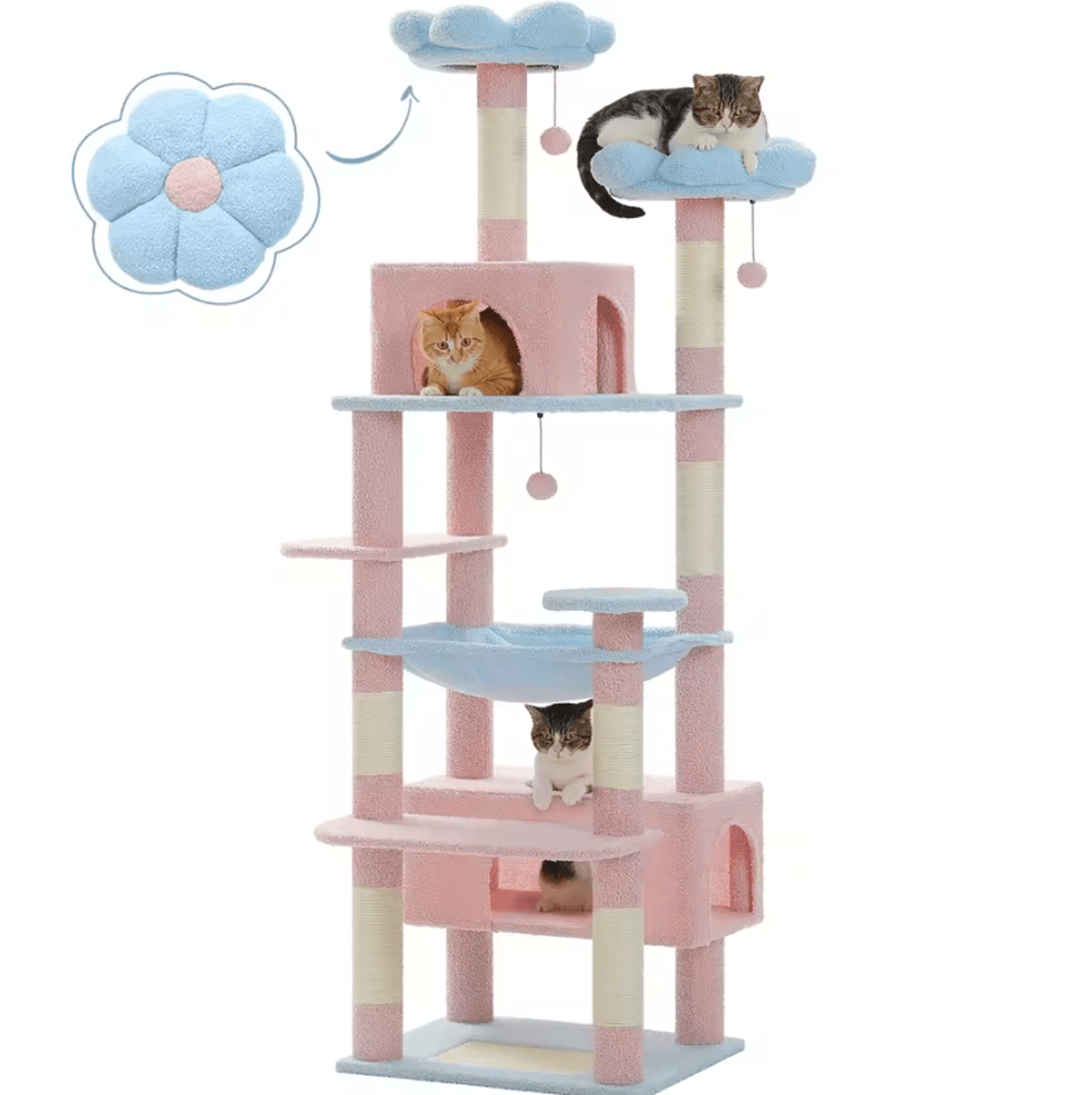SkyClimb MultiLevel Cat Tree Tower 8