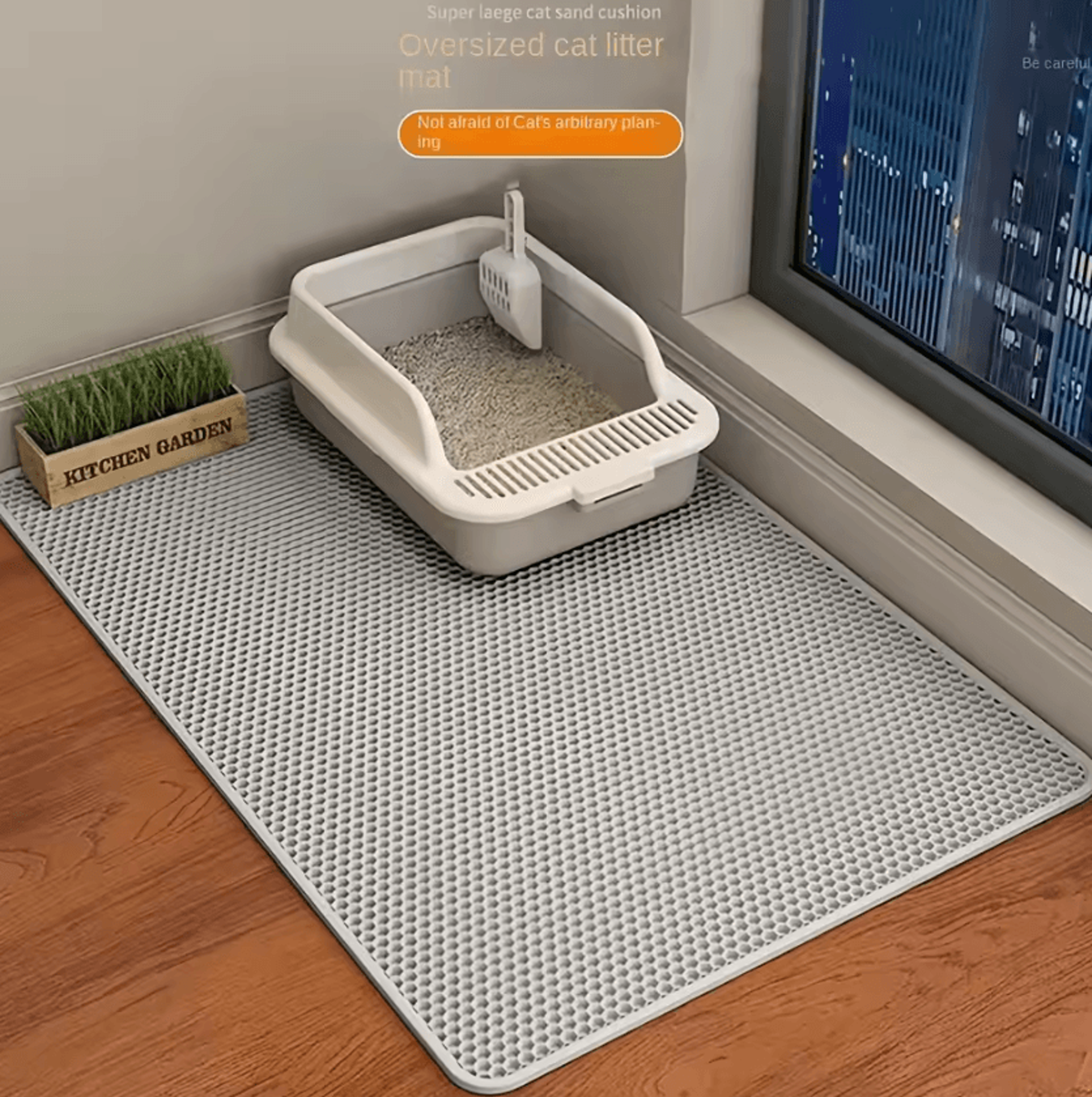 PawClean Waterproof DoubleLayer Cat Litter Trapping Mat 5