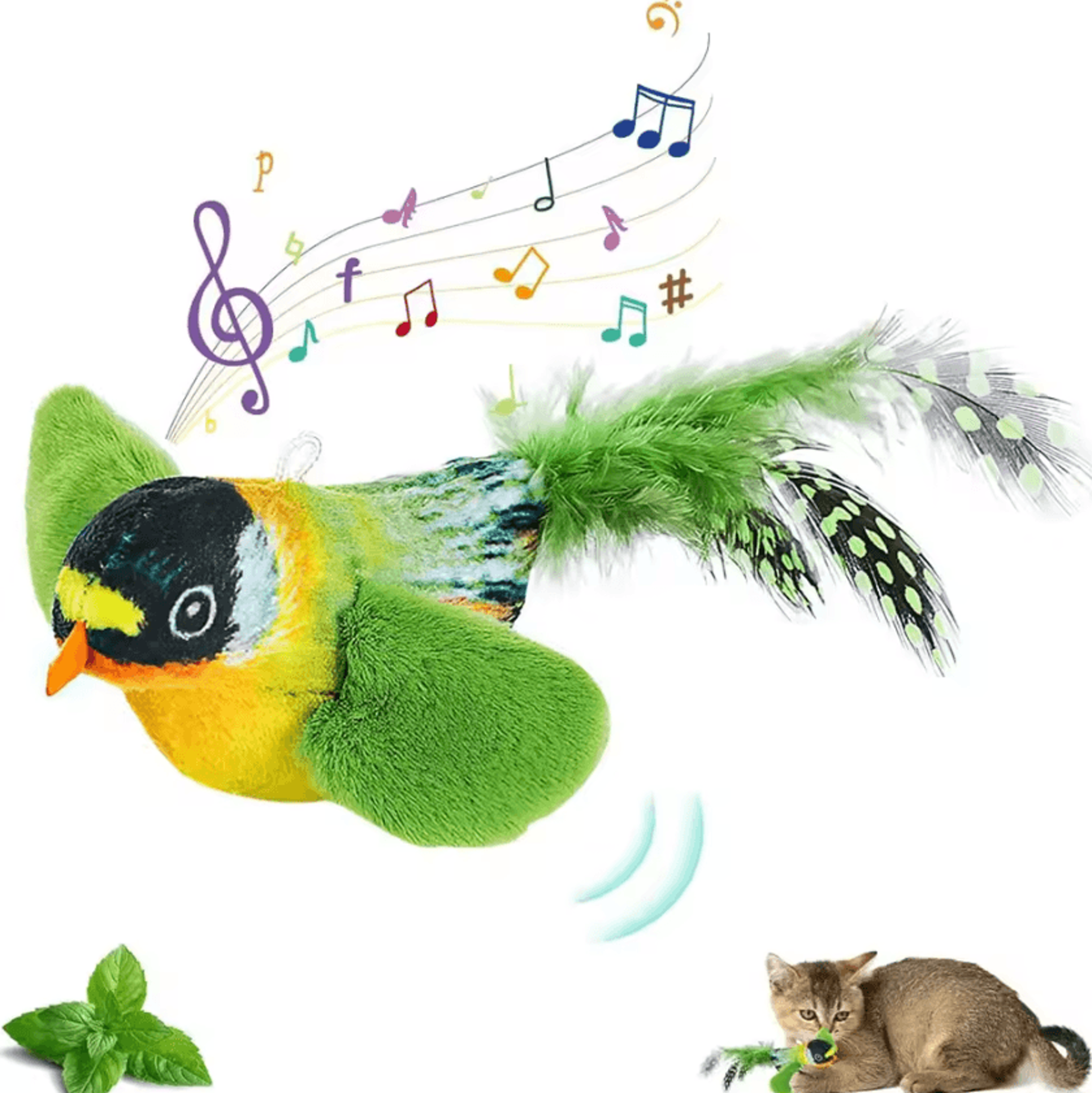 ChirpyBird Interactive Sound Cat Toy 0