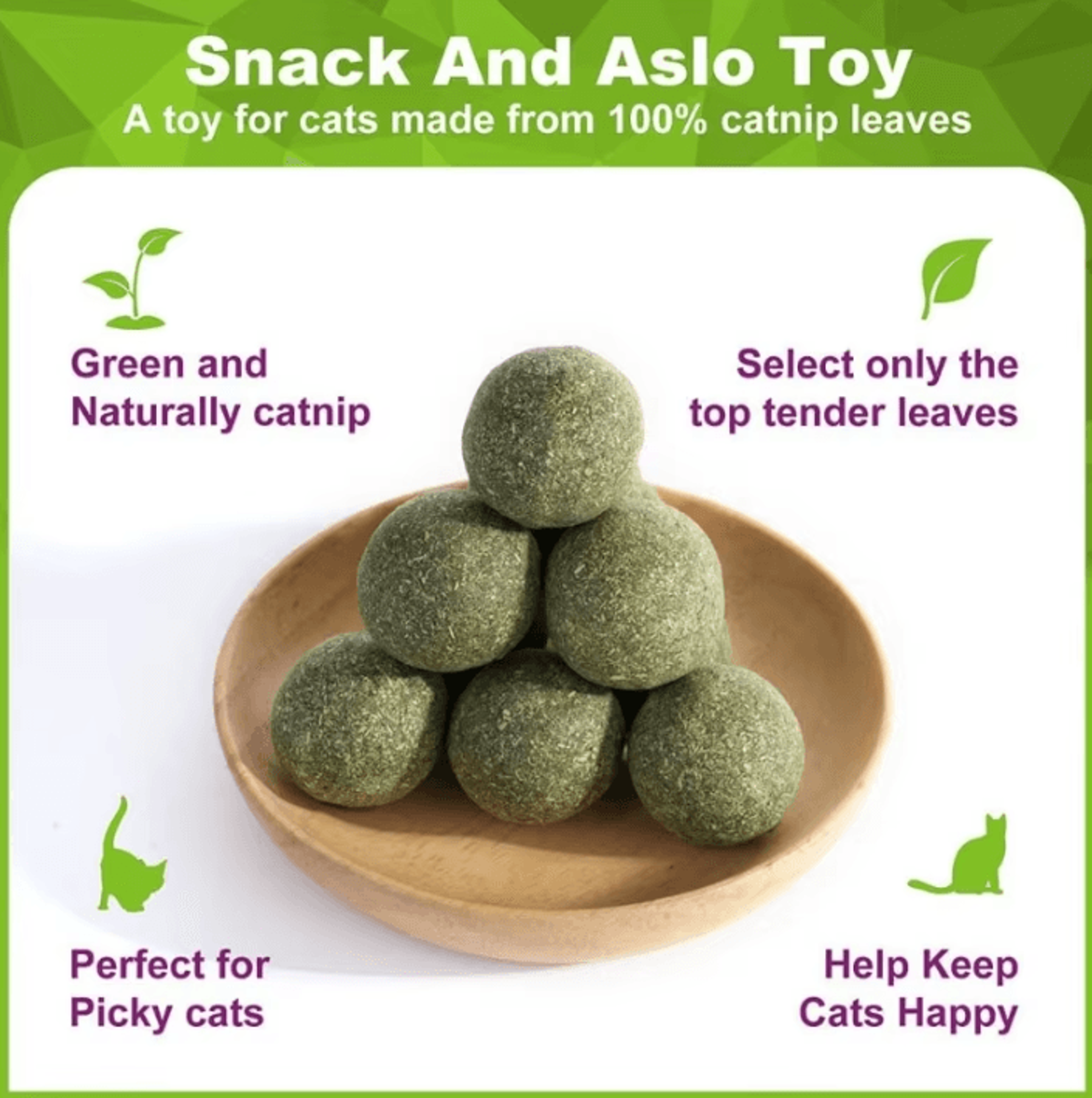 PurePurr Natural Catnip Lick Ball Set 1