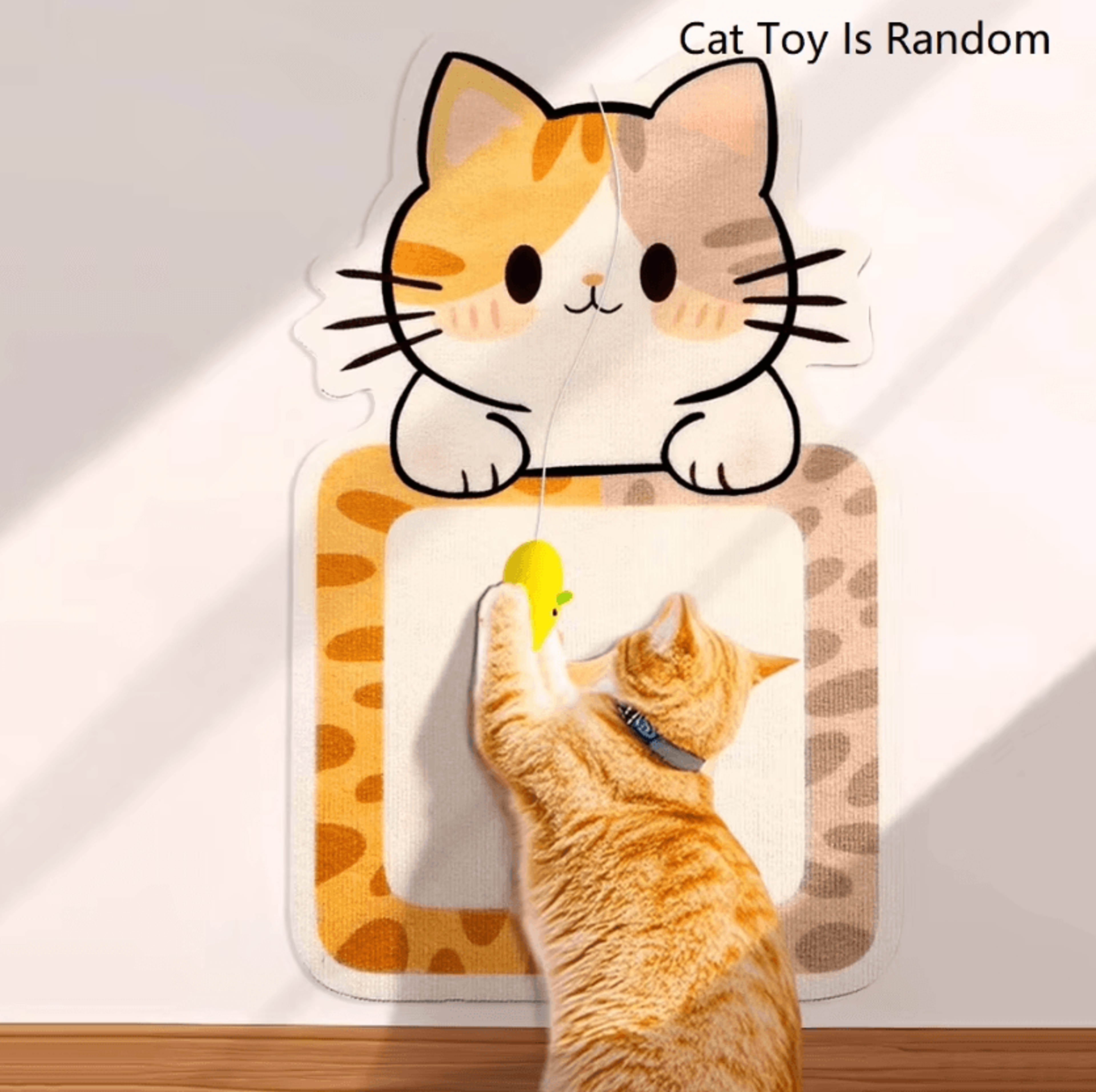 Climb  Scratch SelfAdhesive Wall Cat Scratcher Mat 1