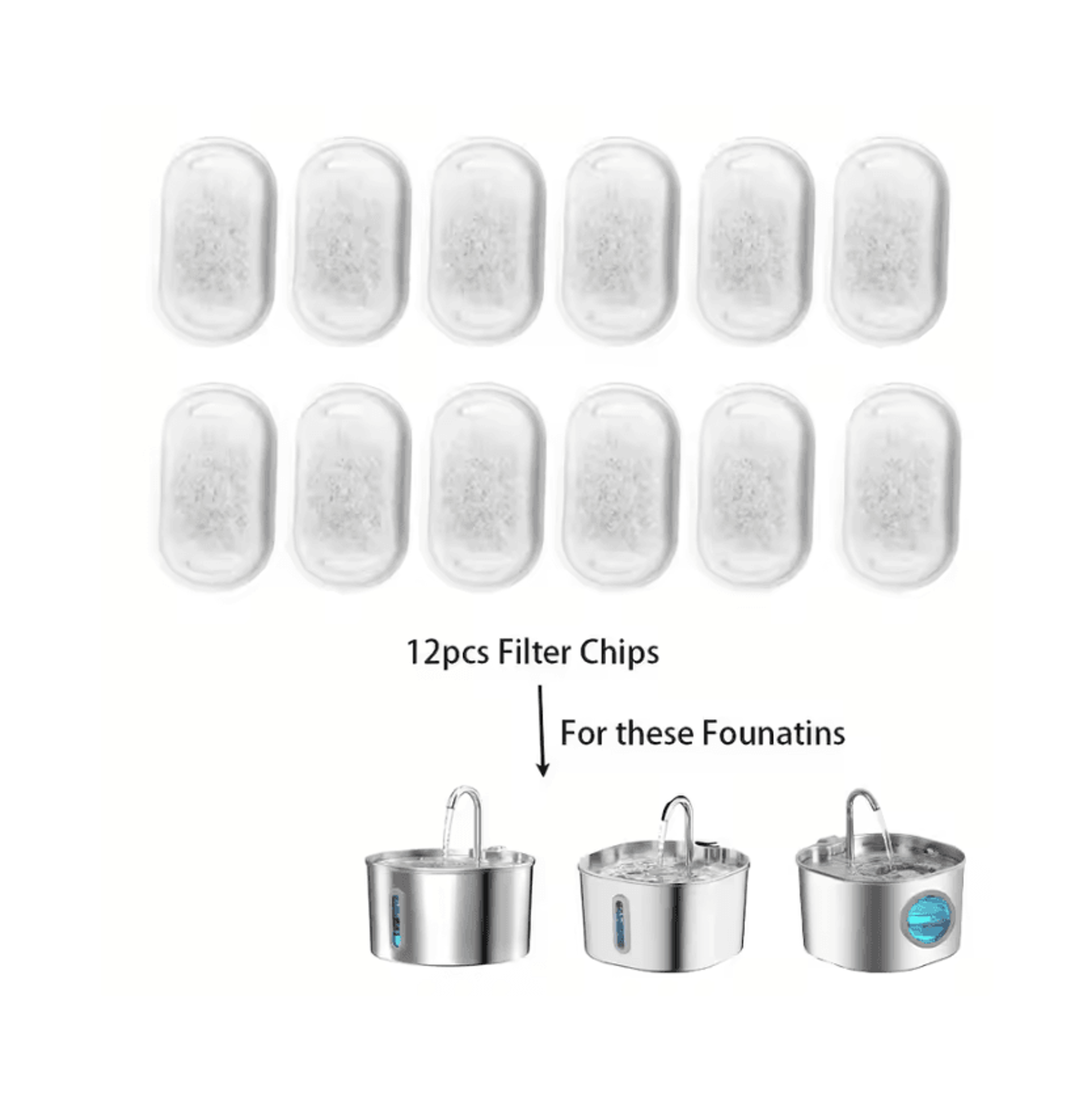PureFlow Premium Water Fountain Filter Pack 3