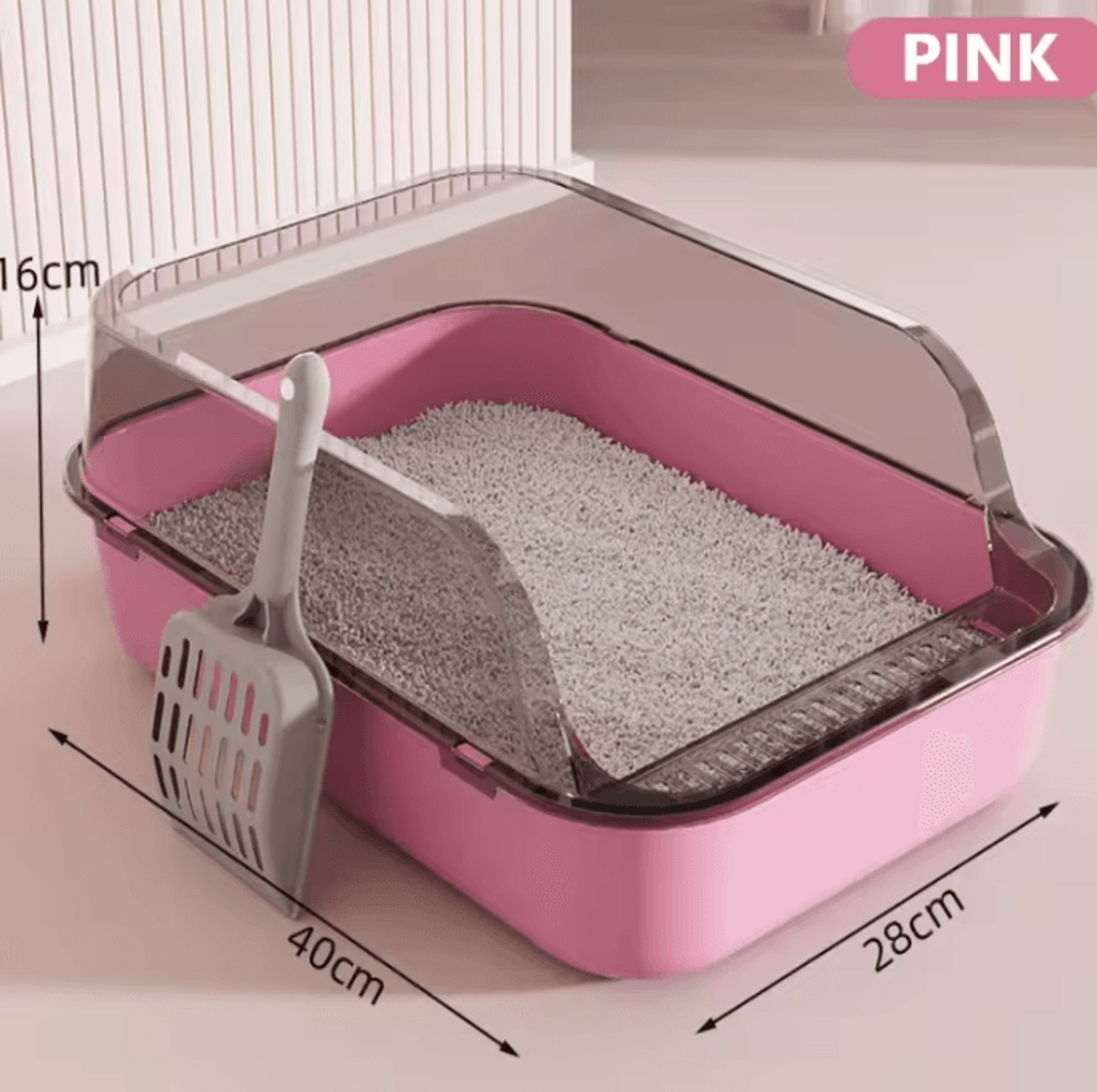 SplashGuard SemiEnclosed Cat Litter Box 3