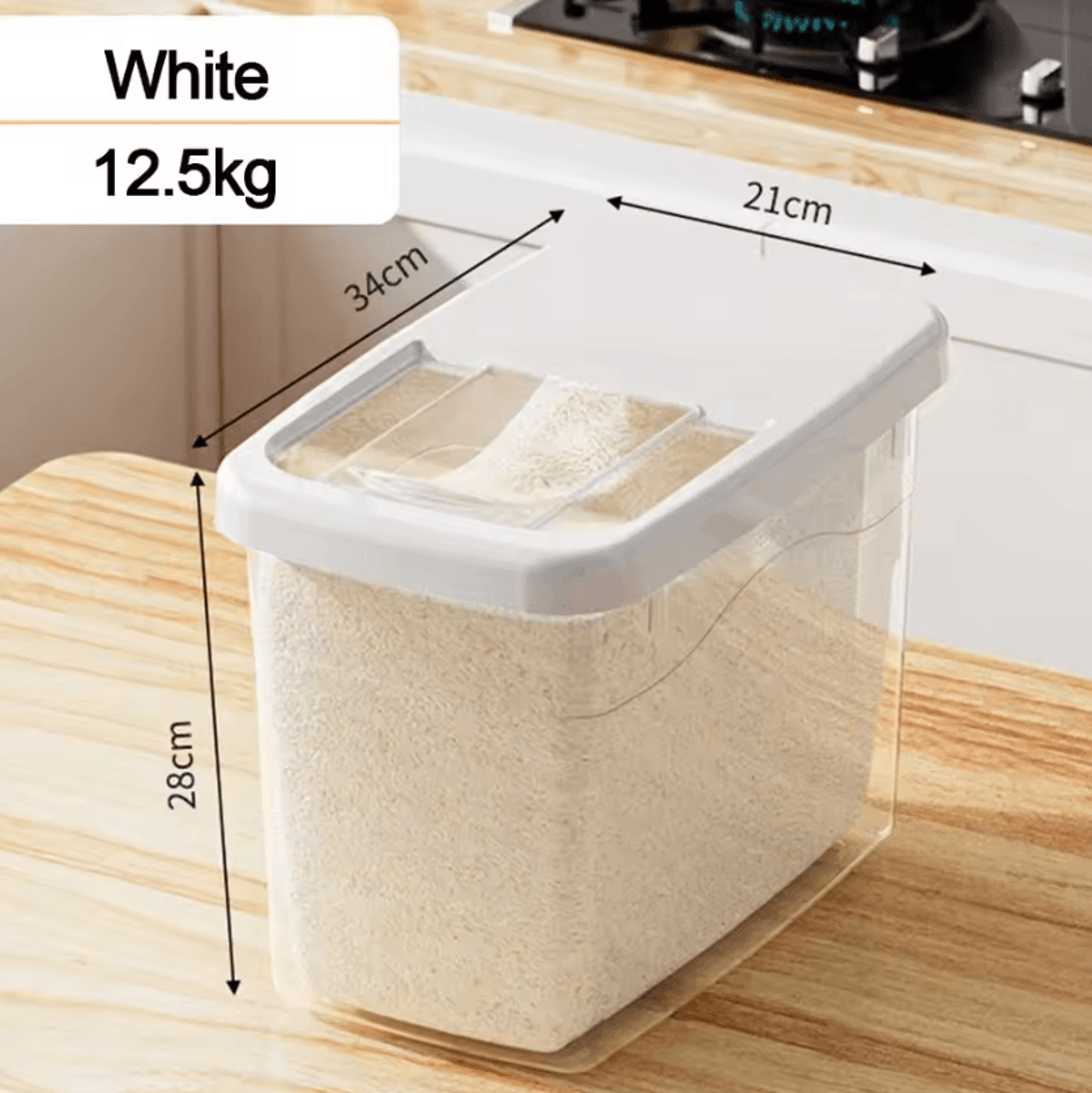 FreshGuard Rice Storage Container  Airtight Grain Dispenser 5