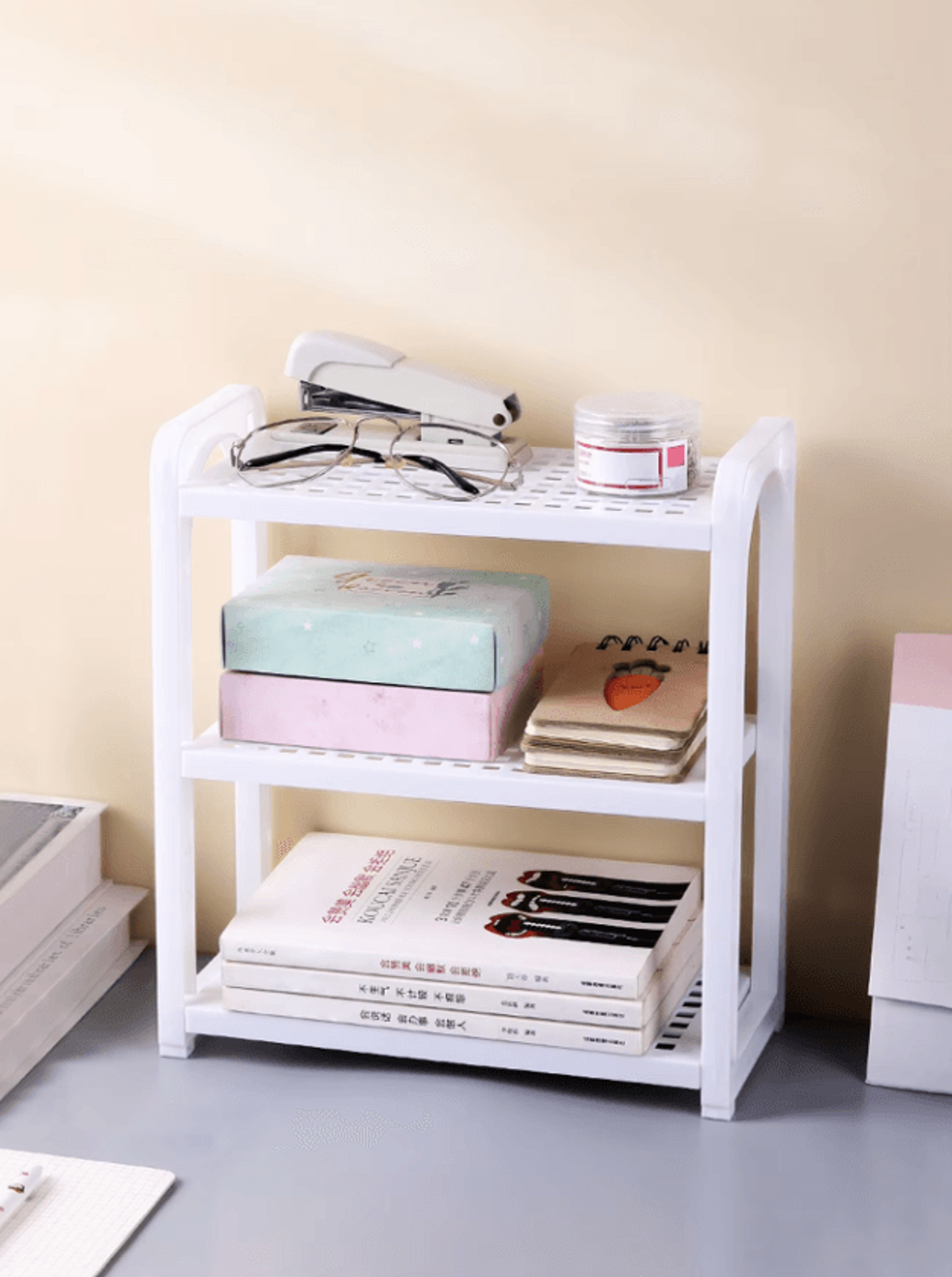 VersaTier Desktop Storage Rack  MultiLayer Organizer Shelf 0