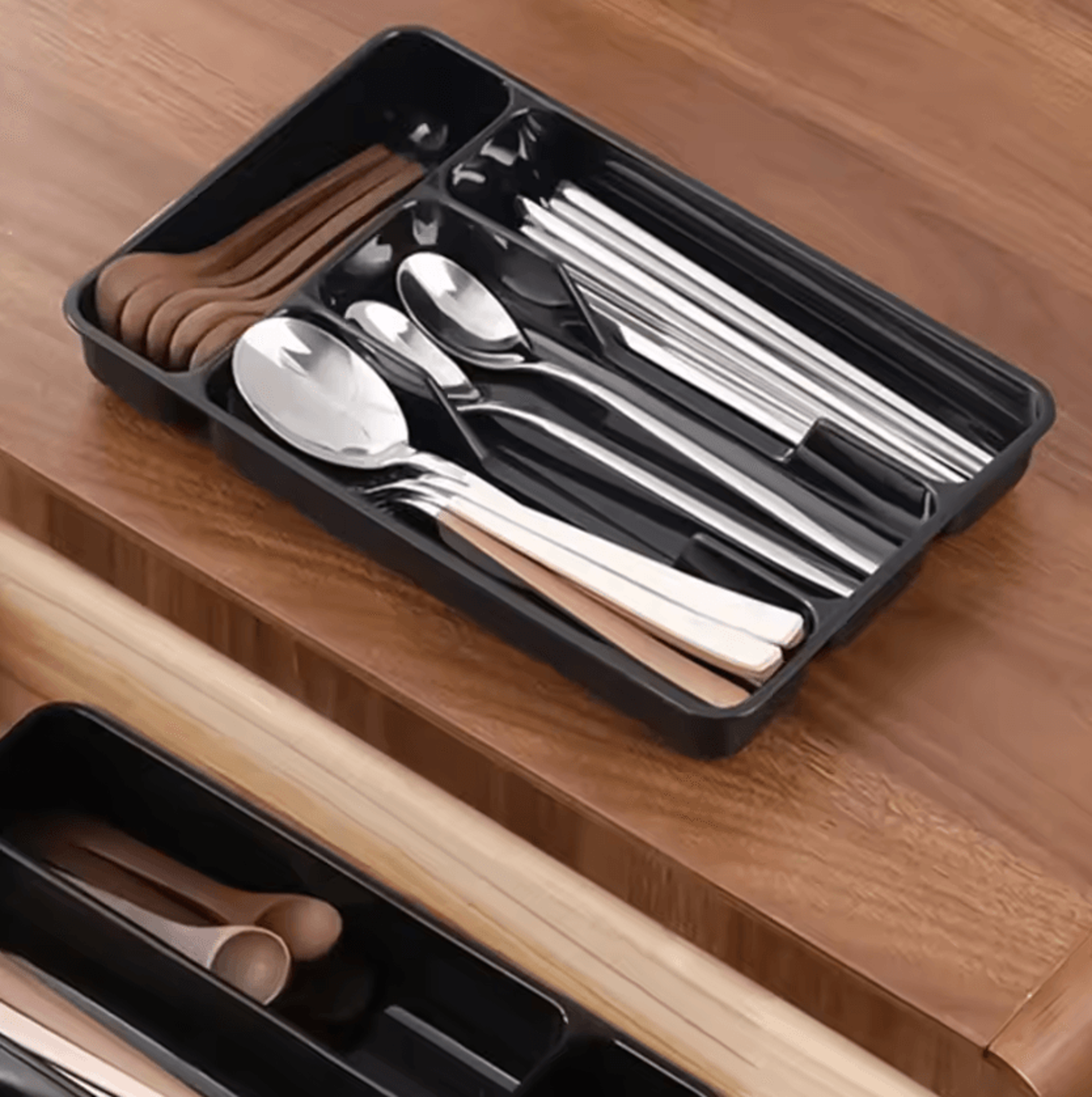 NeatSort Compact Silverware Organizer  4Compartment Flatware Tray 3