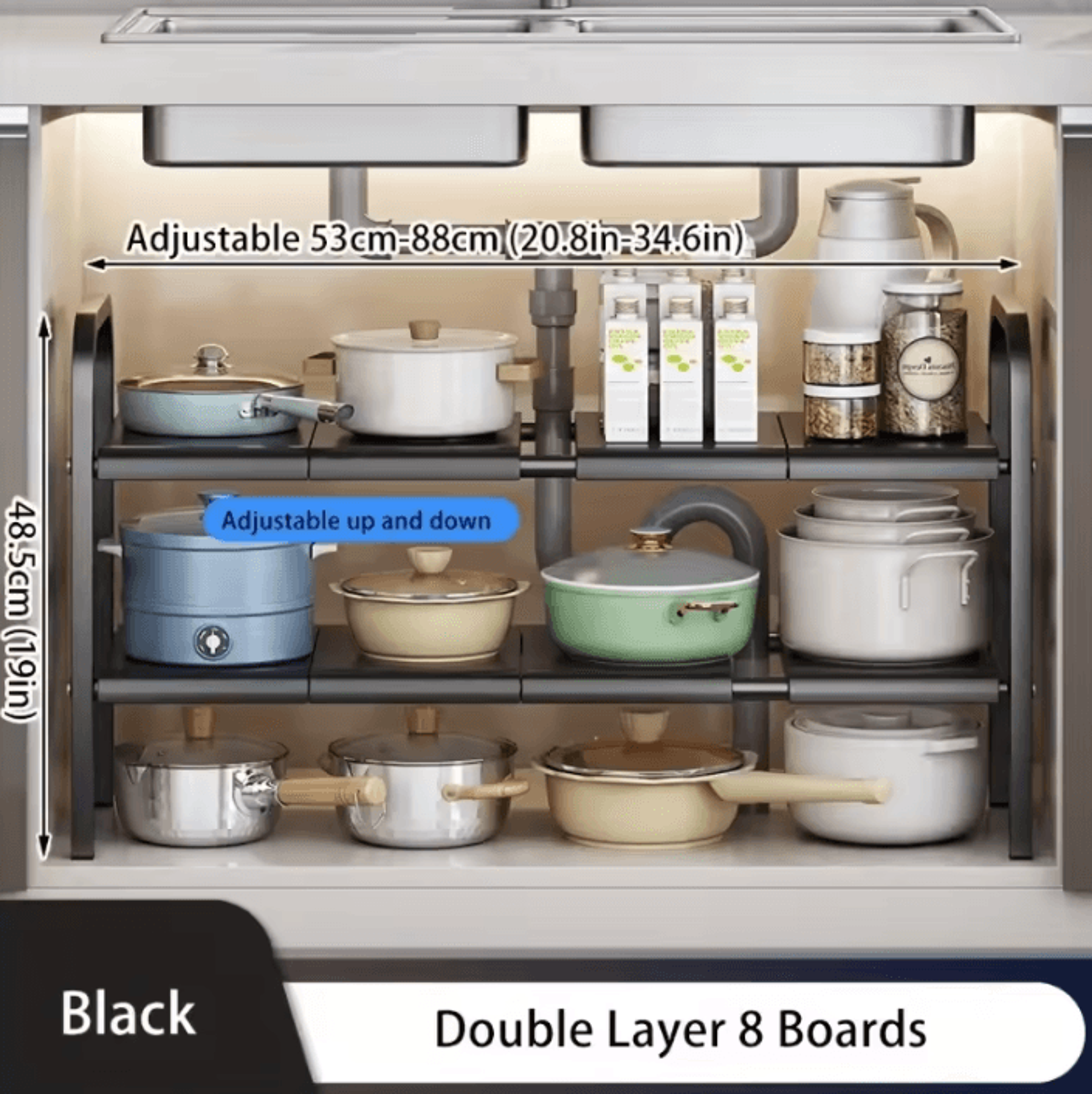FlexiSpace Expandable Under Sink Storage Organizer 3