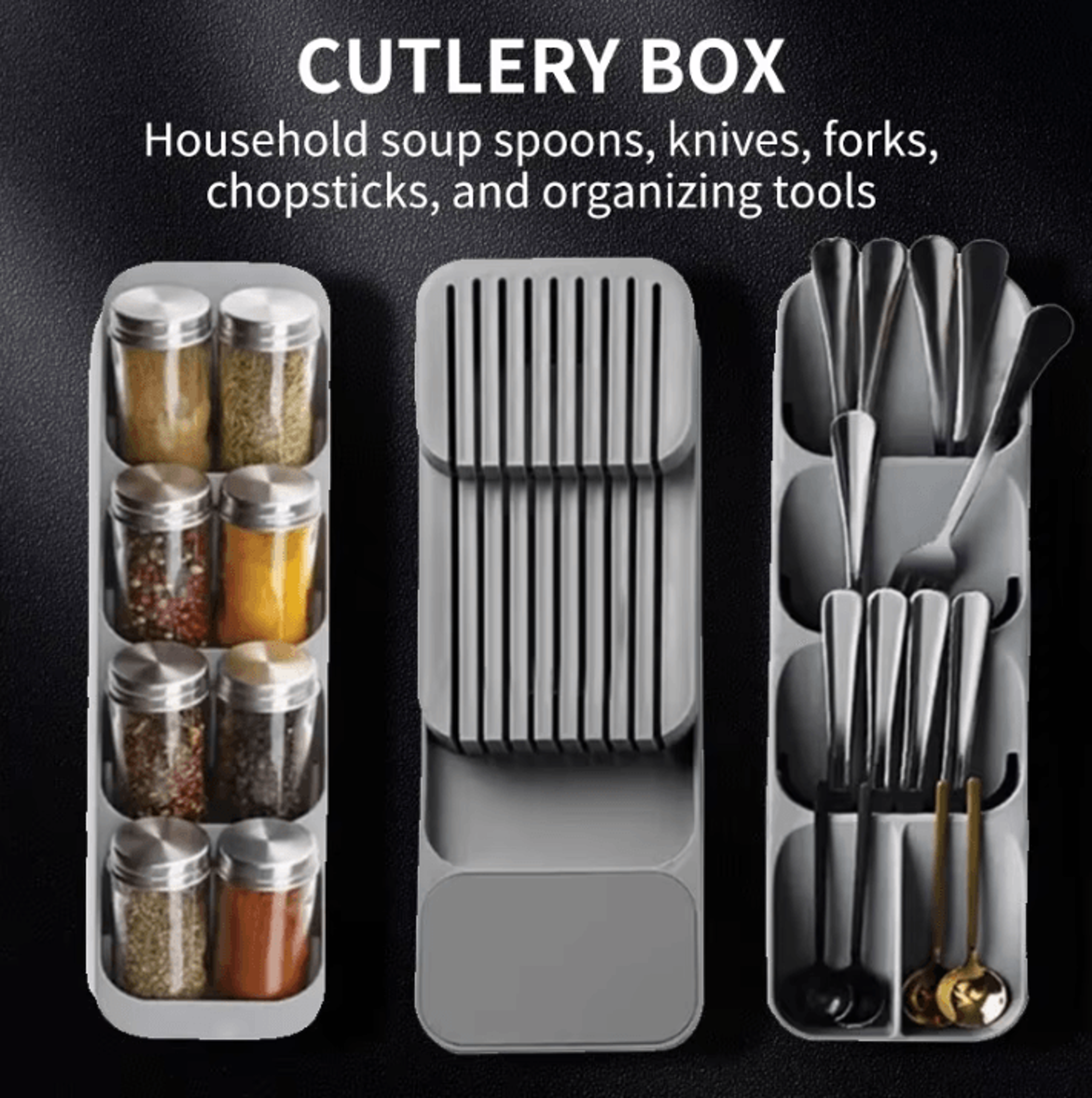 SmartSpaces Kitchen Cutlery  Knife Drawer Organizer 0