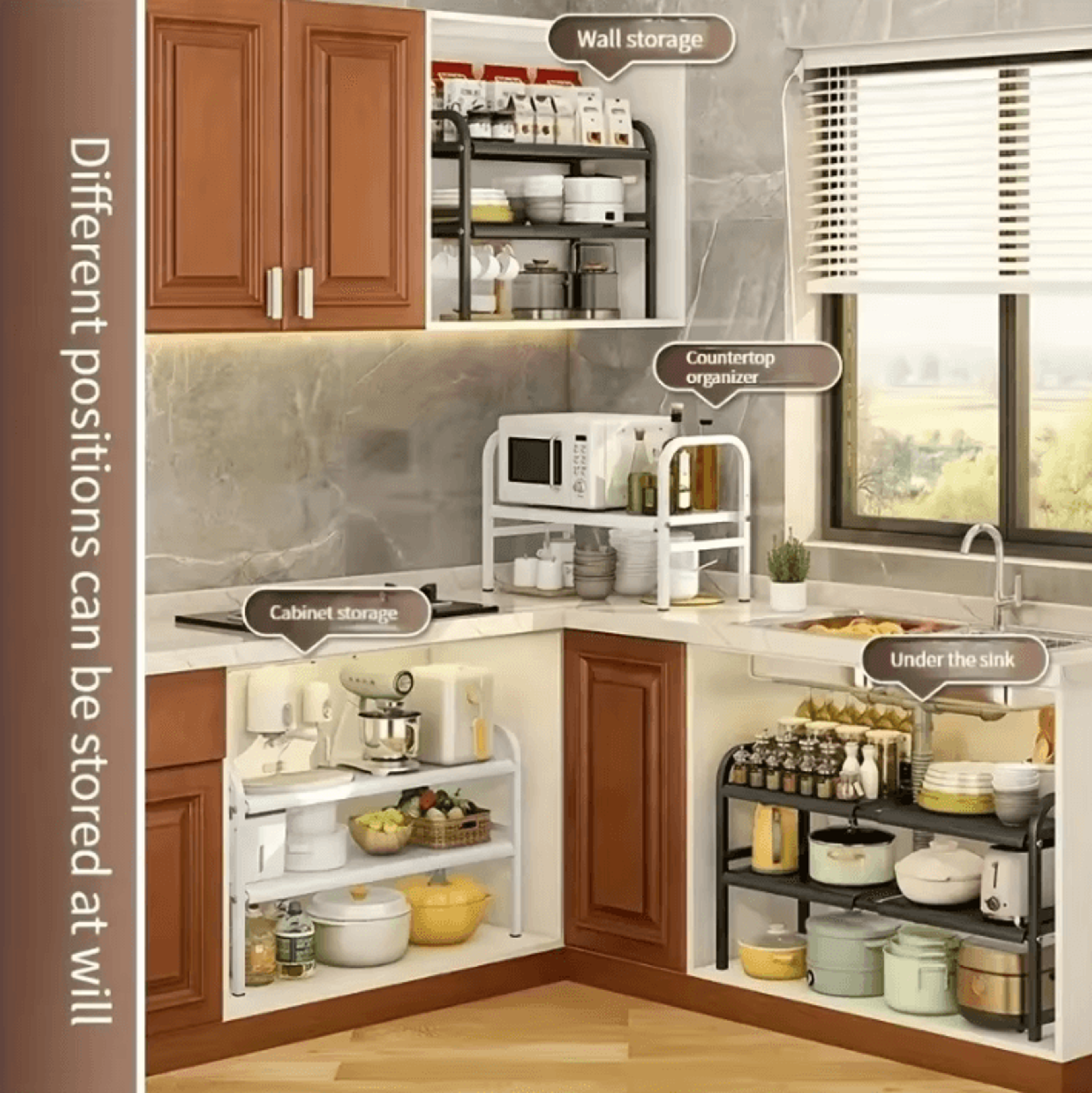 FlexiSpace Expandable UnderSink Storage Organizer 1