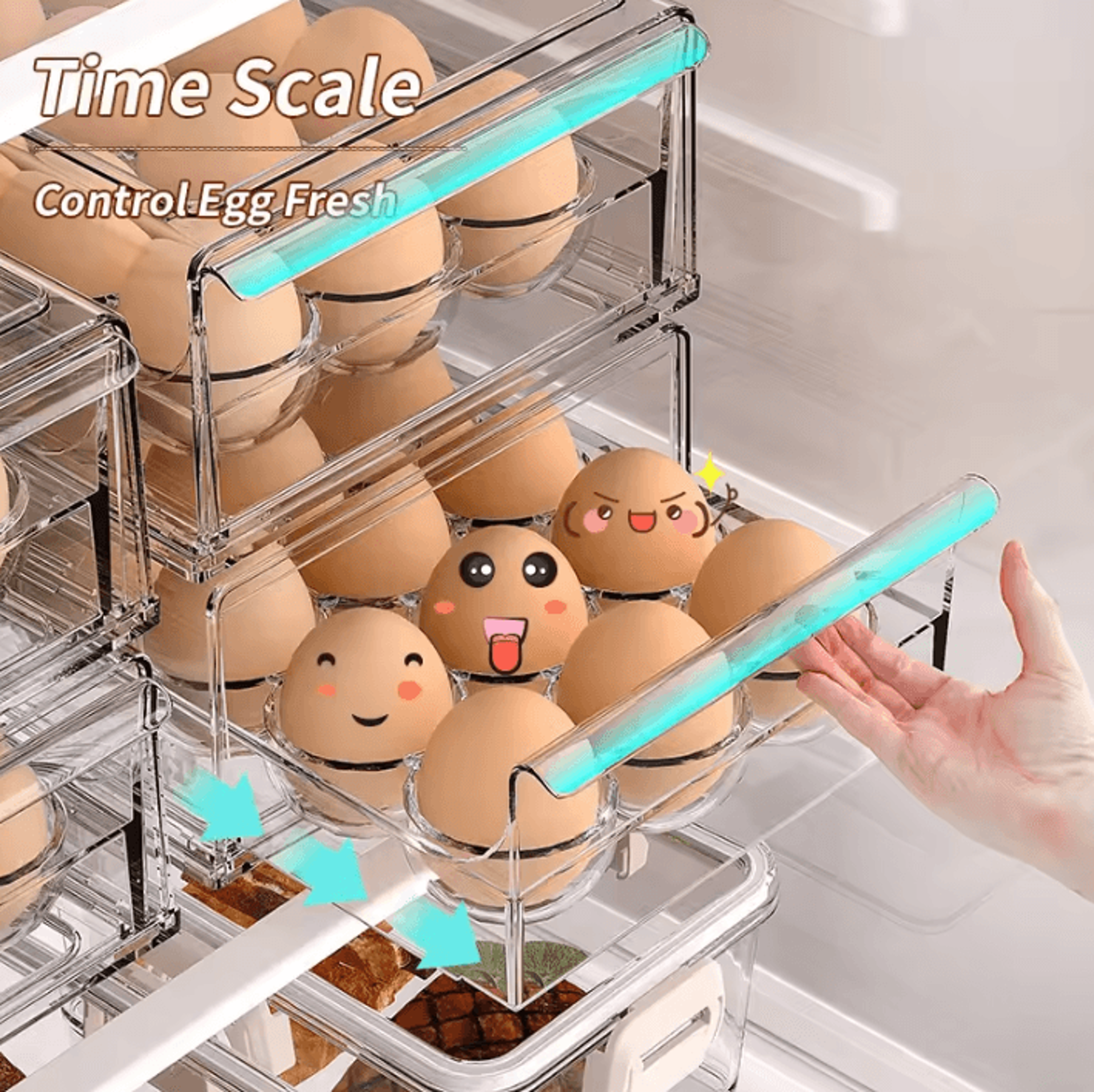 FreshSlide Drawer Egg Storage Organizer 0