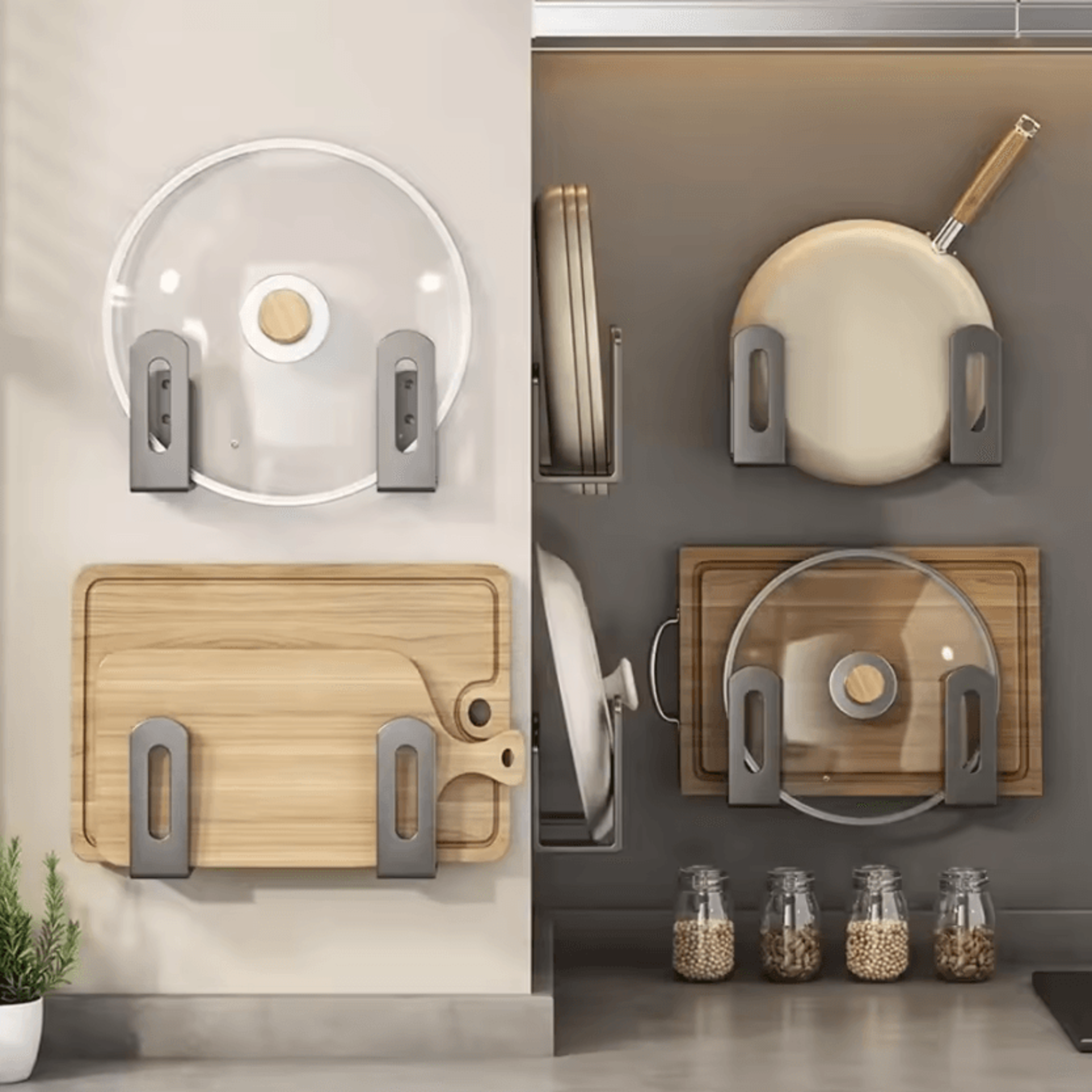DuoMount Wall Organizer Rack Set 2Pack 2
