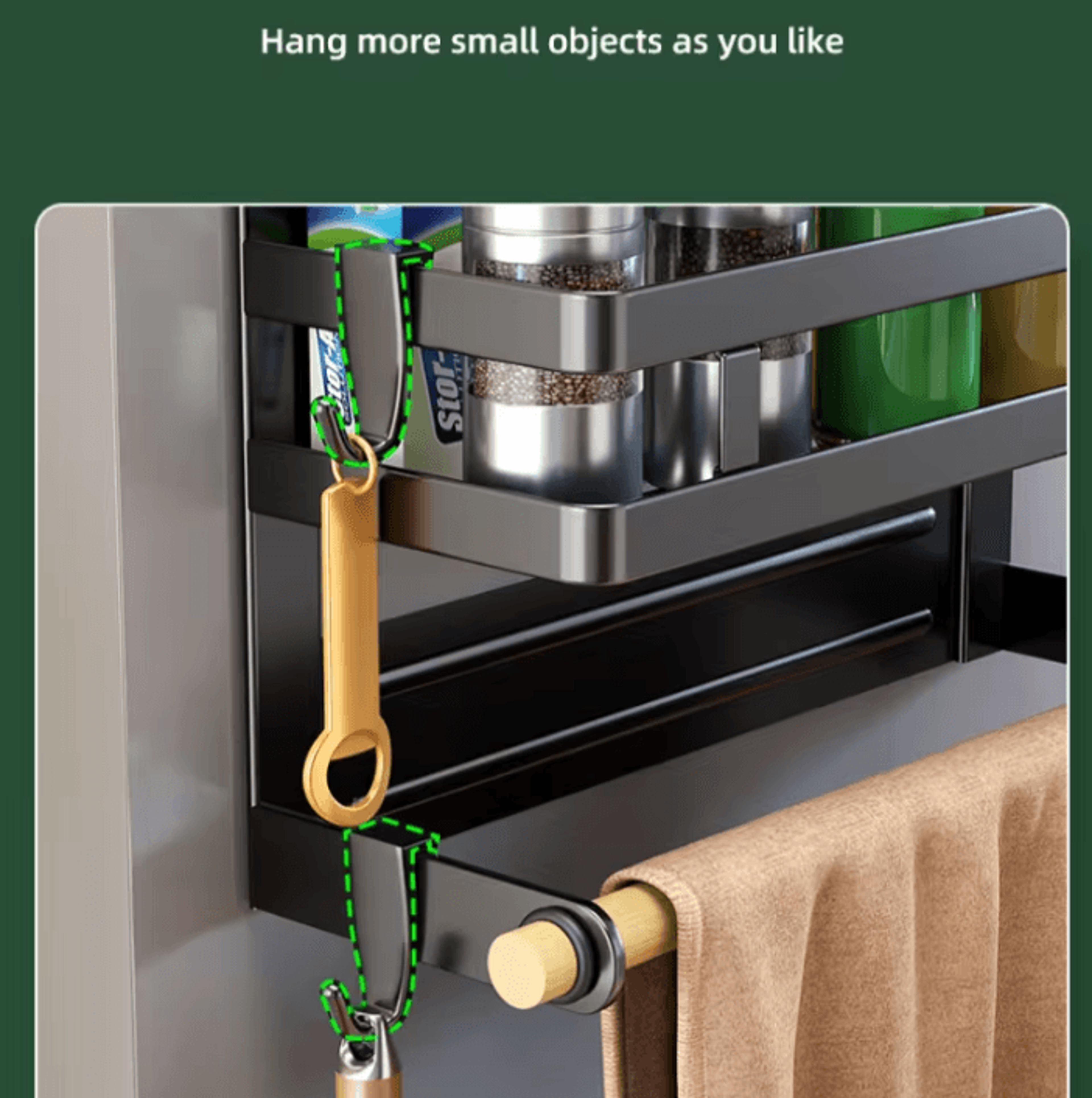 MagniSpace MultiLayer Refrigerator Side Storage Rack 2