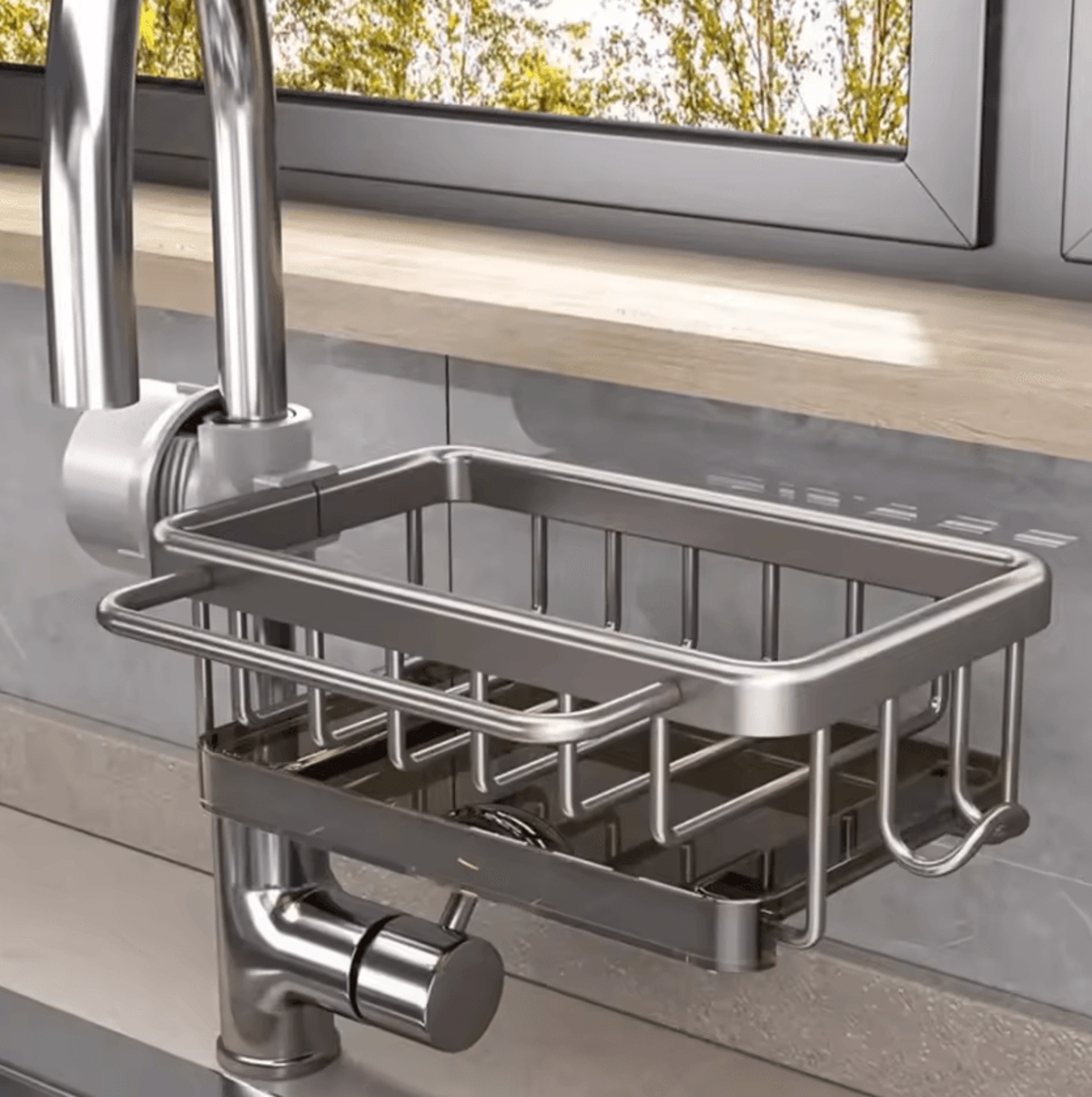 SinkMate Faucet Drain Storage Basket Organizer 0